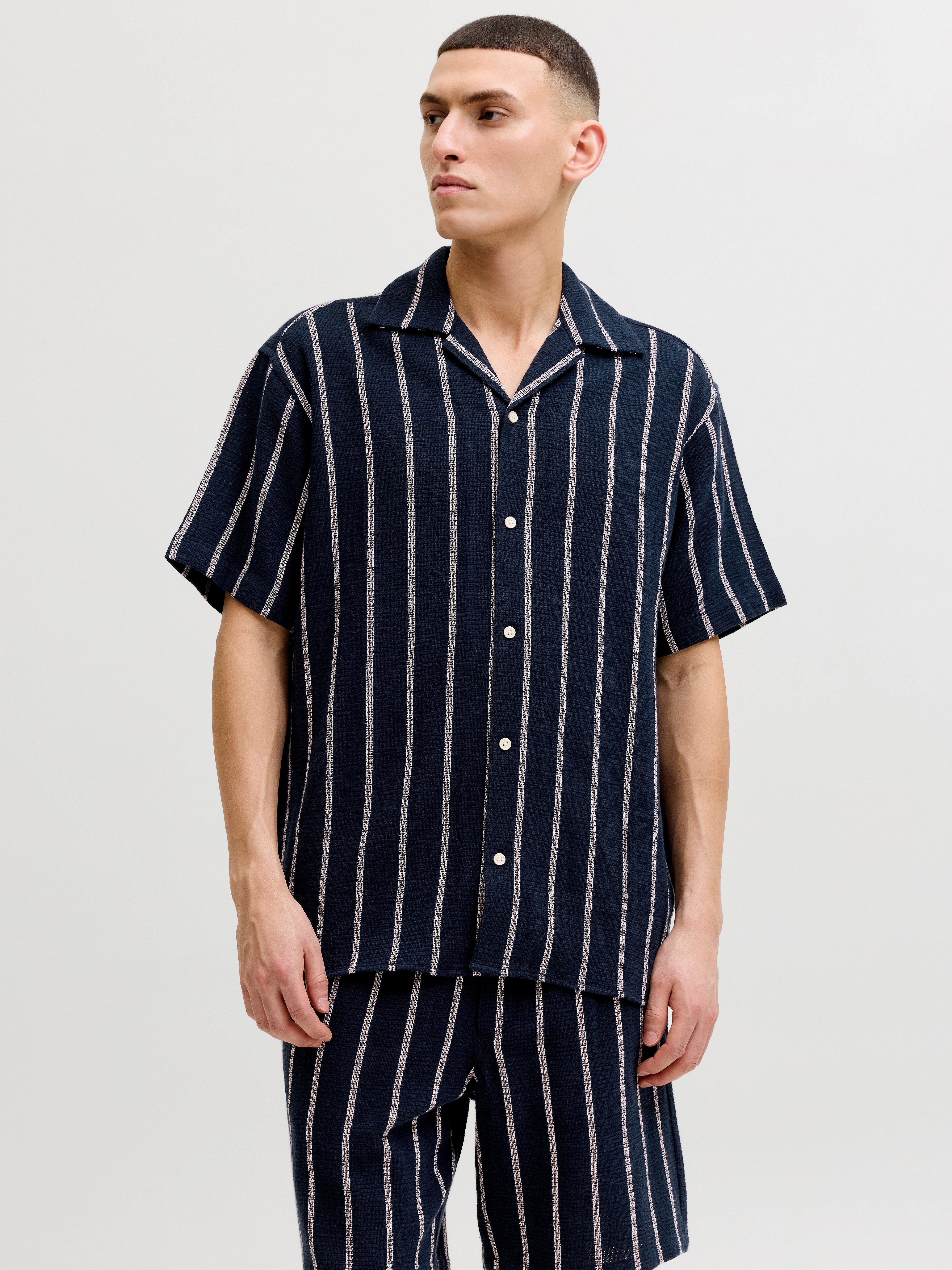 Kurzarmhemd JORCOBA STRIPE RESORT SHIRT SS SN