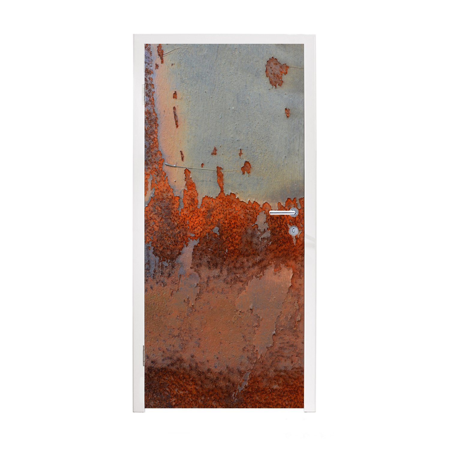MuchoWow Türtapete Rost - Matt, Rosa, Tür, Türaufkleber, St), für bedruckt, (1 - Fototapete Orange 75x205 cm