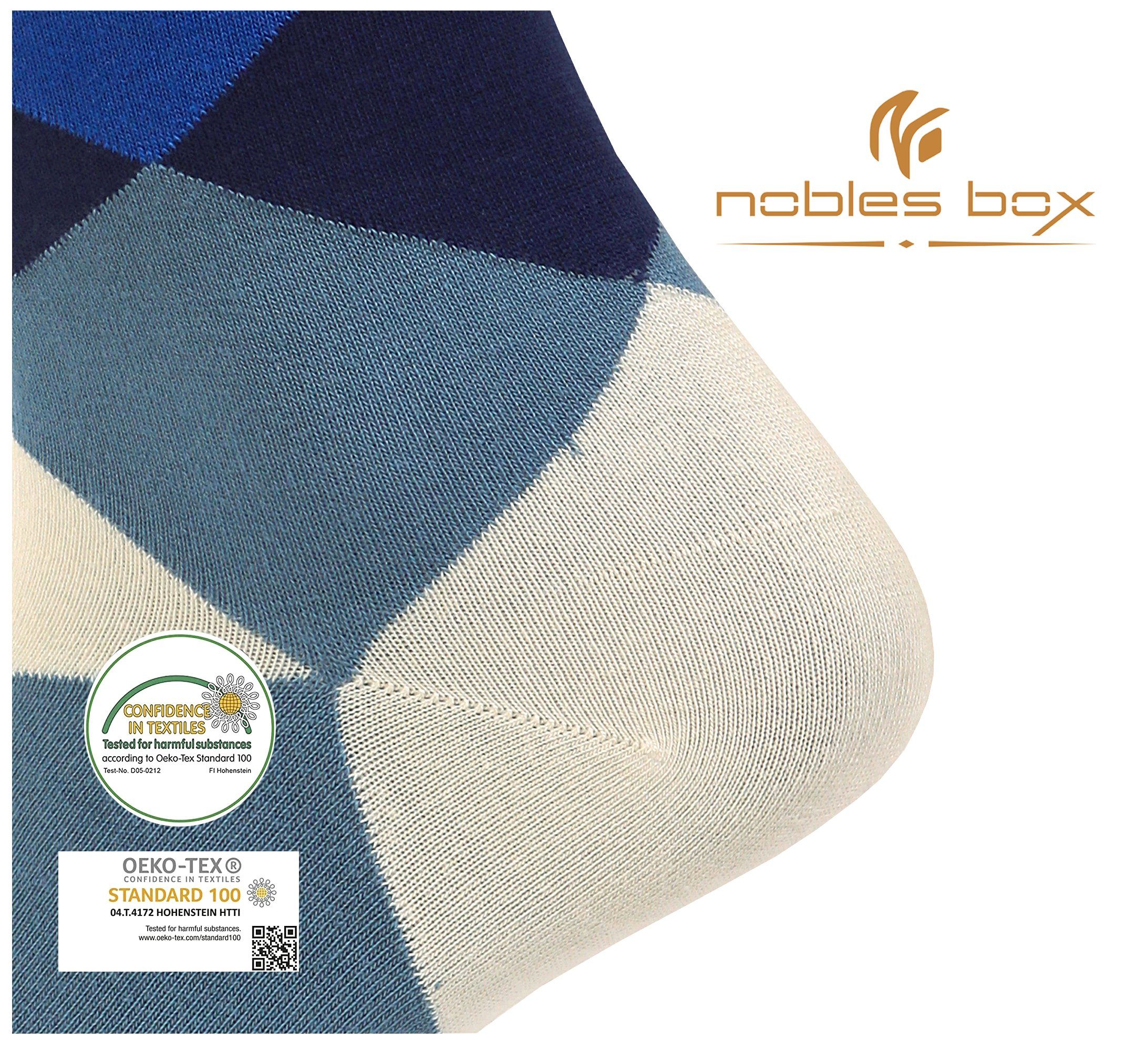 Größe) Komfortsocken Bunte 41-45 EU Weich (Box, Freizeitsocken, Bambussocken Locker, und 4-Paar, Asorti-2 Socken NoblesBox