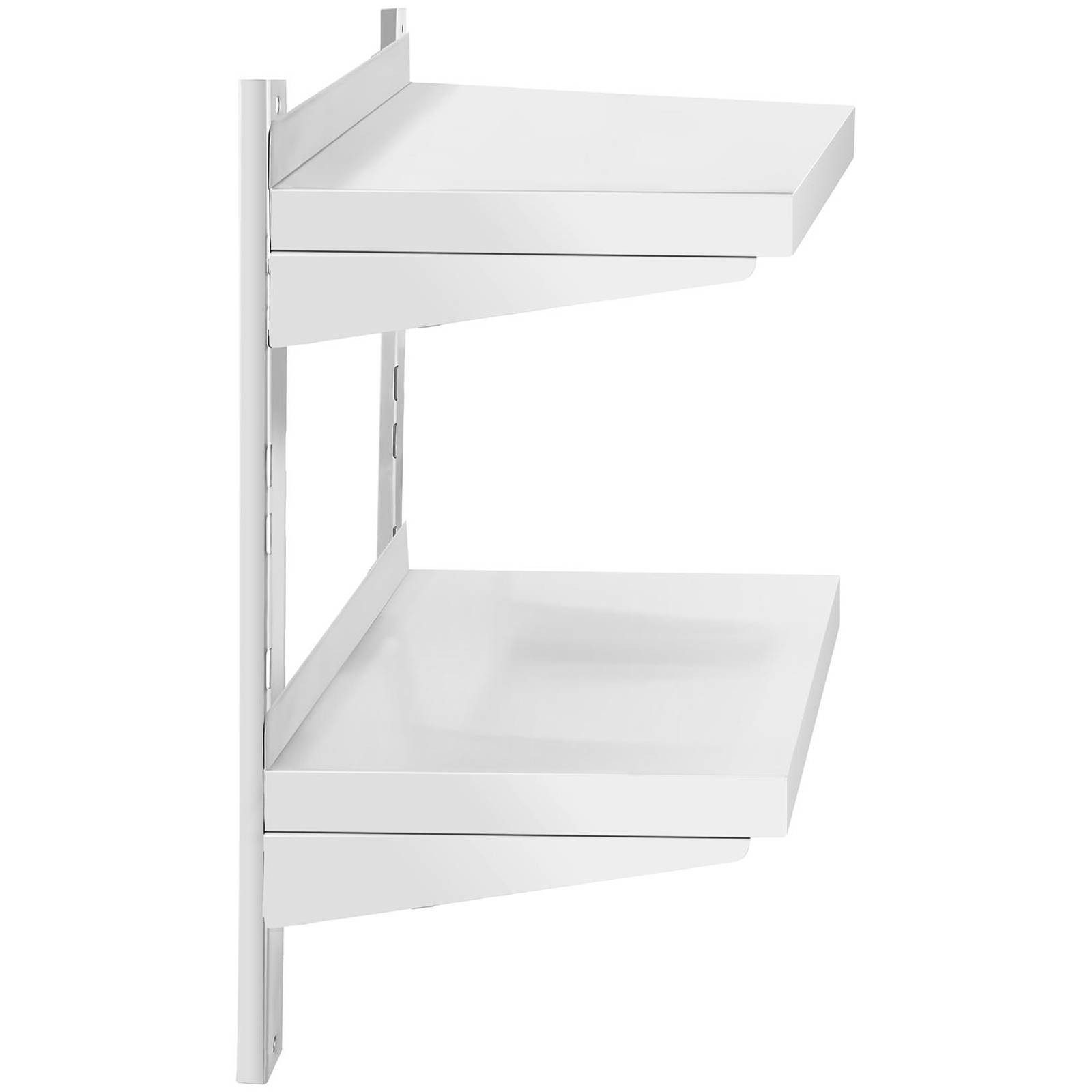 Royal Catering Hängeregal 60 x 30 cm Wandbord Doppel Wandregal Edelstahl Re günstig online kaufen