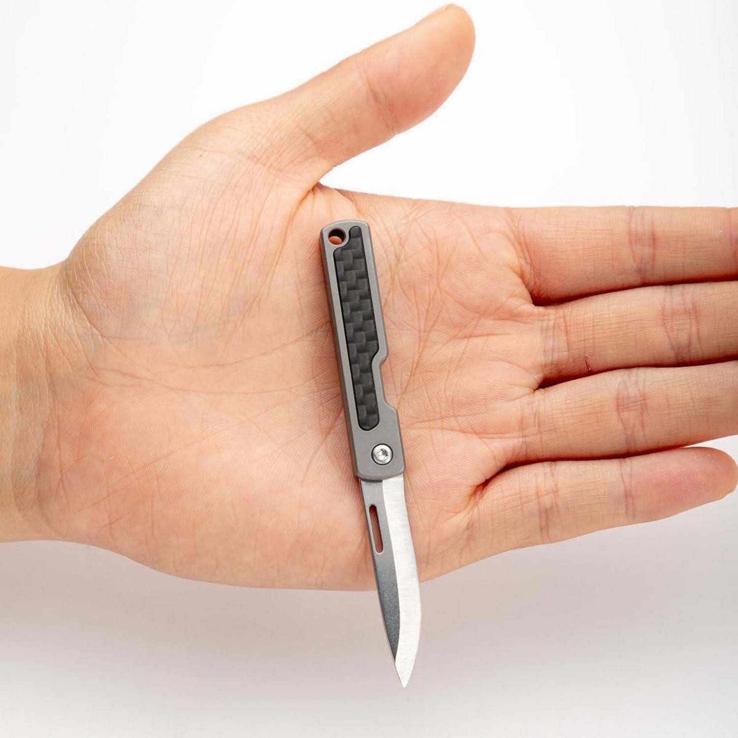 LuxusKollektion Taschenmesser Taschenmesser Titan Mini 5,1cm 11g Schlüsselanhänger, (1 St)
