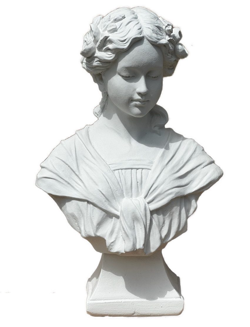 Stone and Style Gartenfigur Frostfeste Steinfigur Frauenbüste Antoinette 50cm