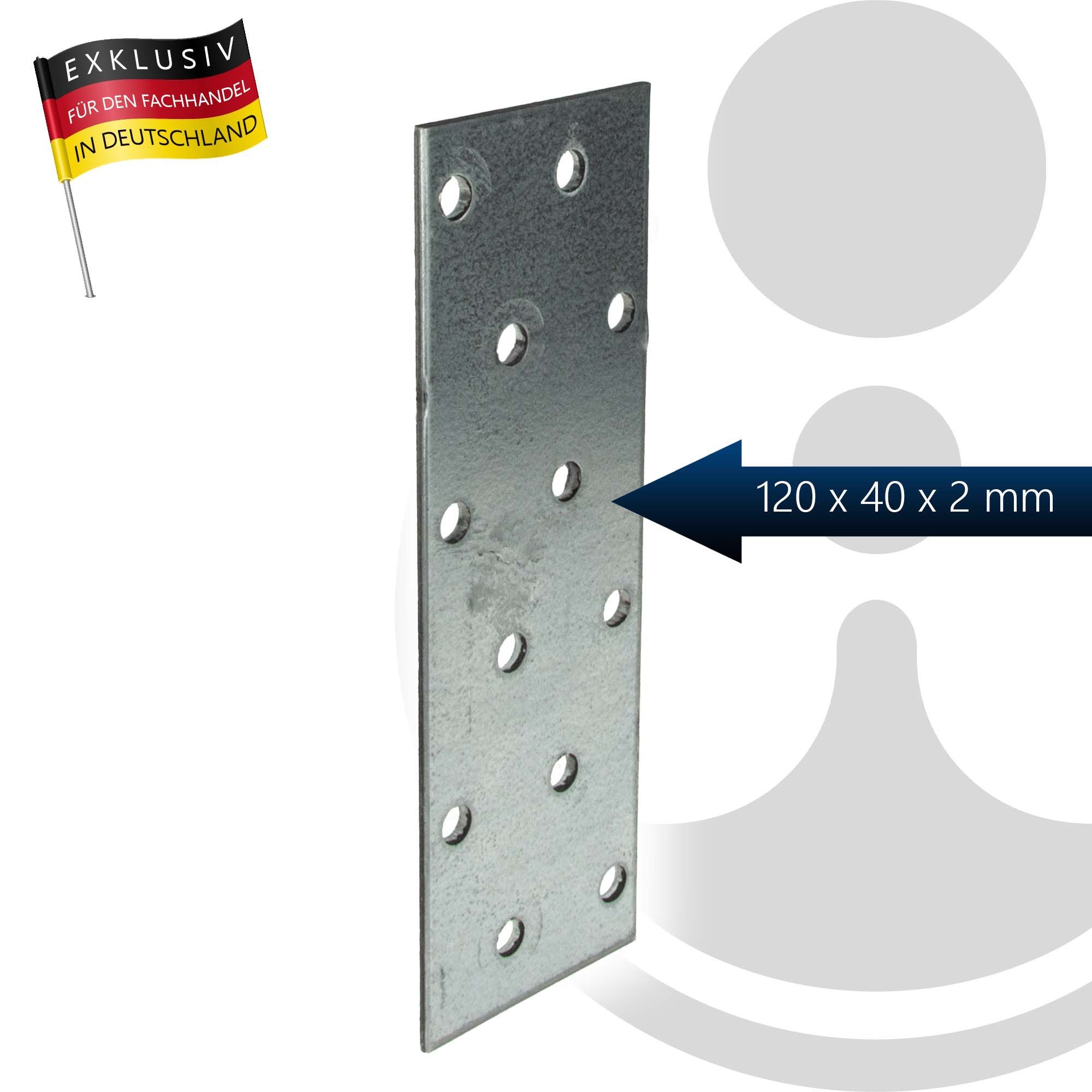 MASTERPROOF PROFESIONAL Flachverbinder Lochplatte Flachverbinder, verschiedene Ausführungen, feuerverzinkt