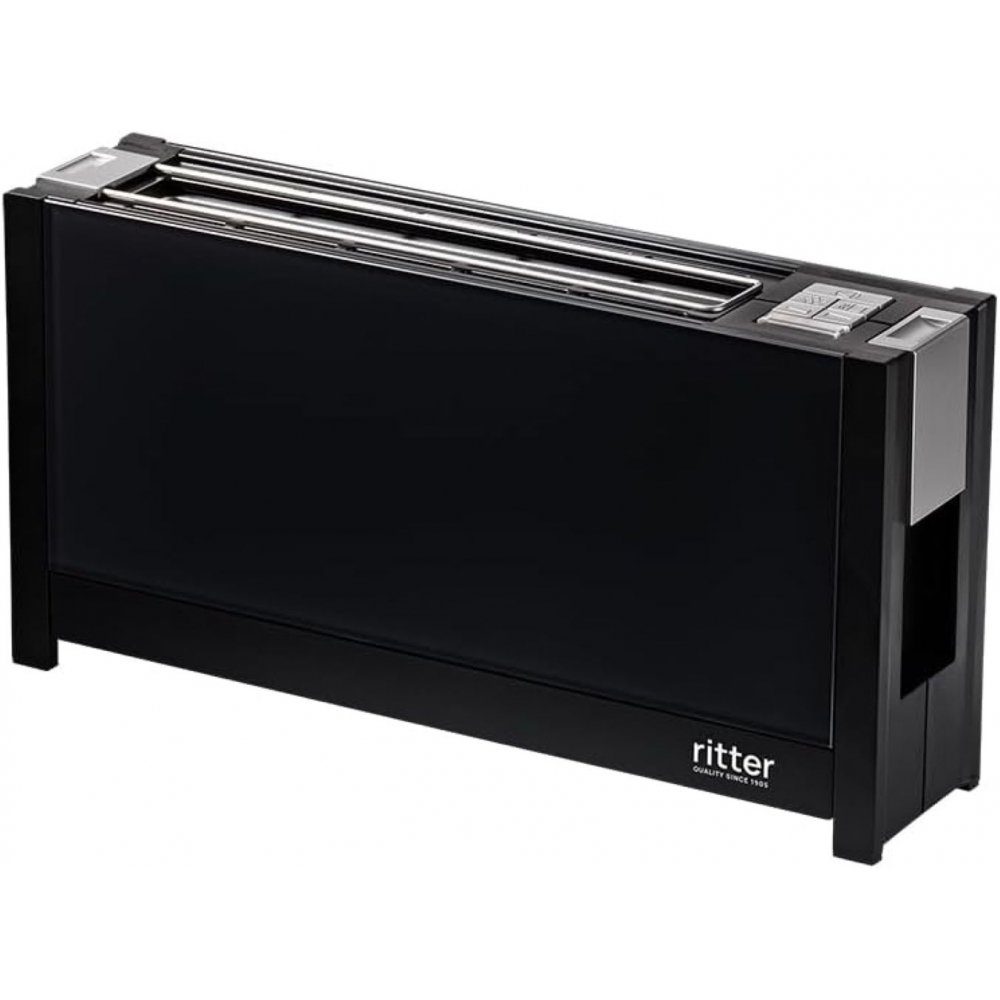 ritter Toaster 630000 volcano 5 - Langschlitztoaster - schwarz, 2 lange Schlitze, für 2 Scheiben