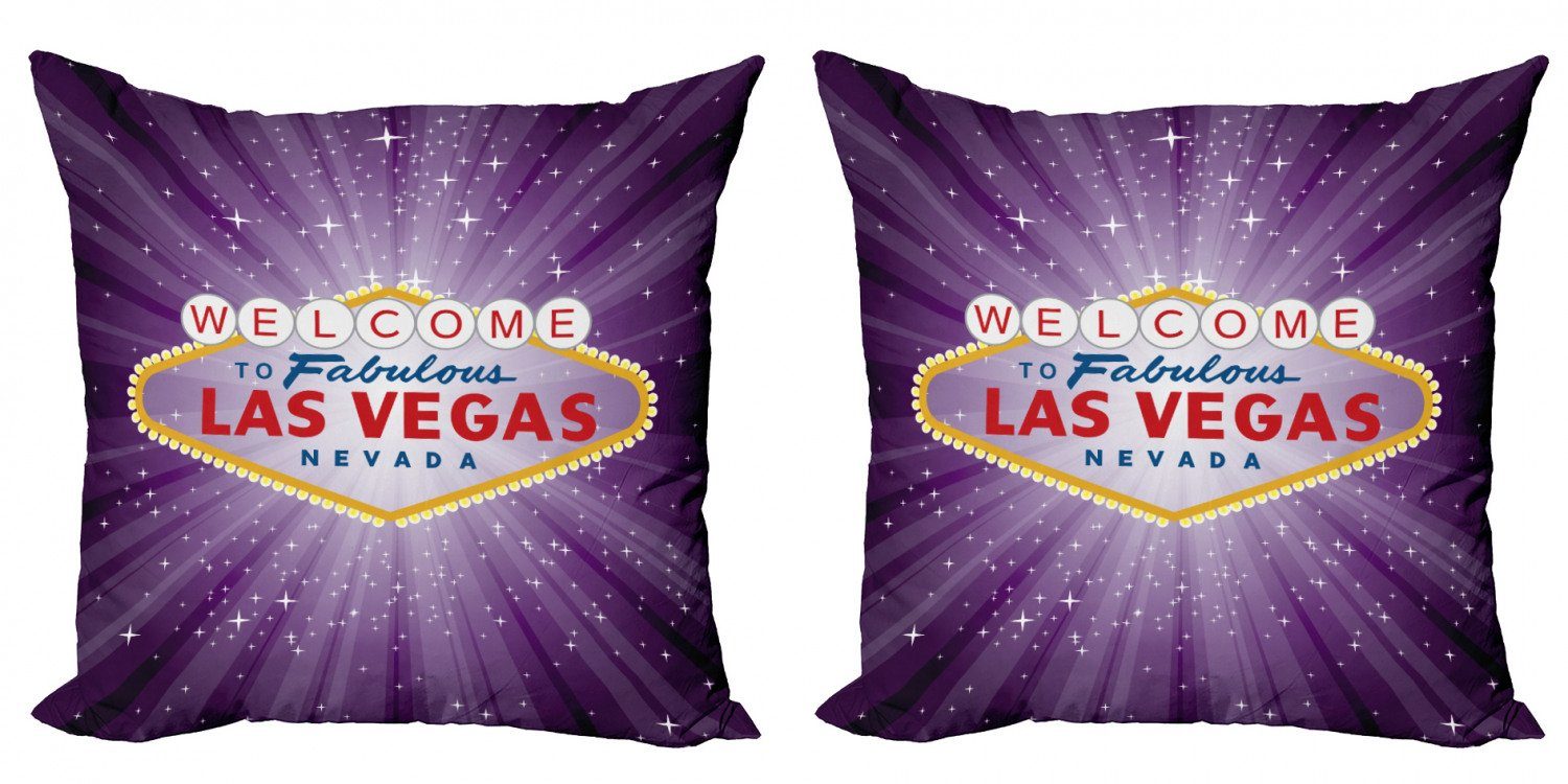 Doppelseitiger Starburst Digitaldruck, Modern Melden Kissenbezüge Vegas Stripes (2 Las Accent Abakuhaus Stück),