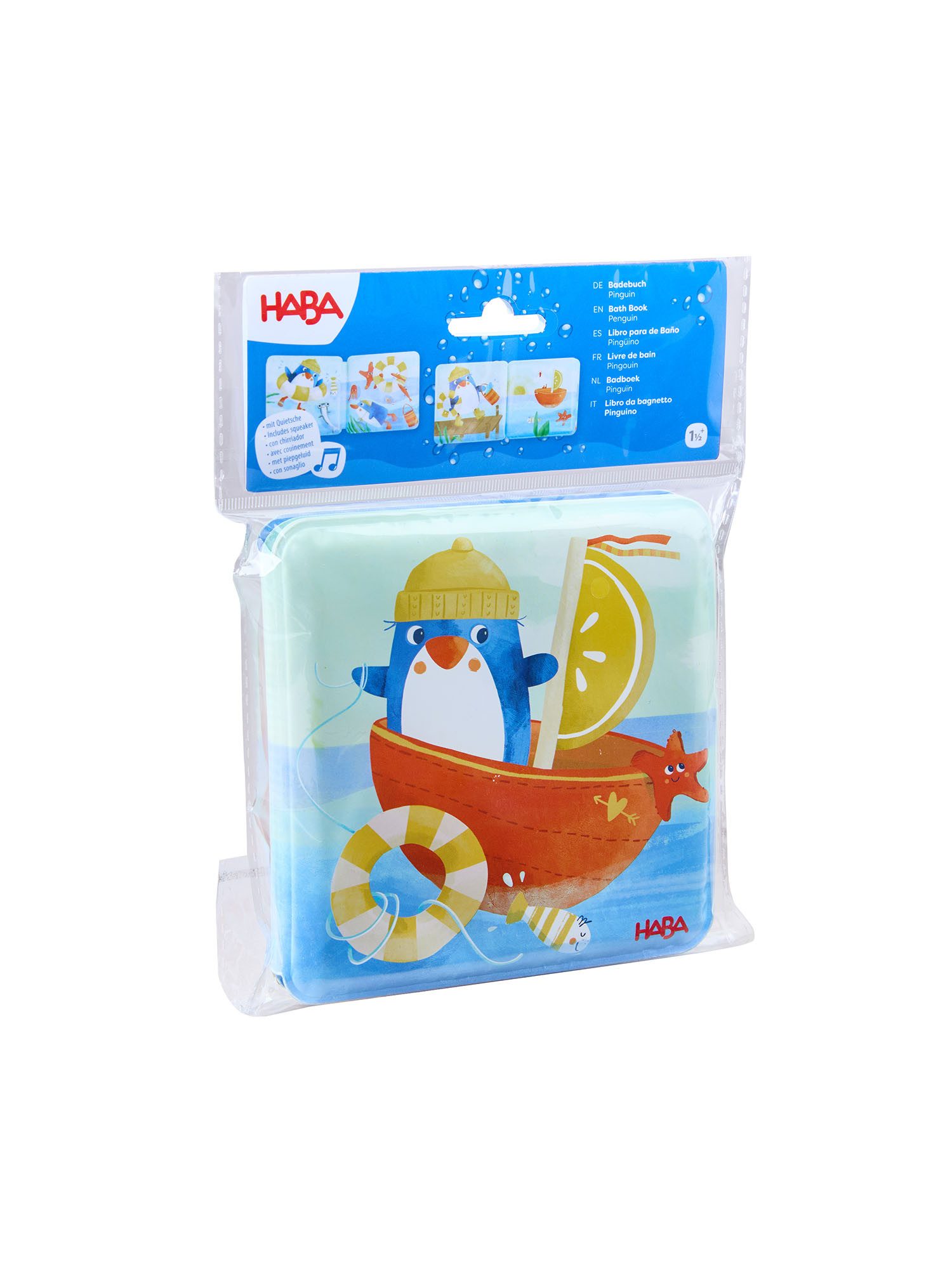 Haba Stoffbuch Mini & Maxi Badespaß (4-St), Fühlbuch, Babybuch, Soft Book