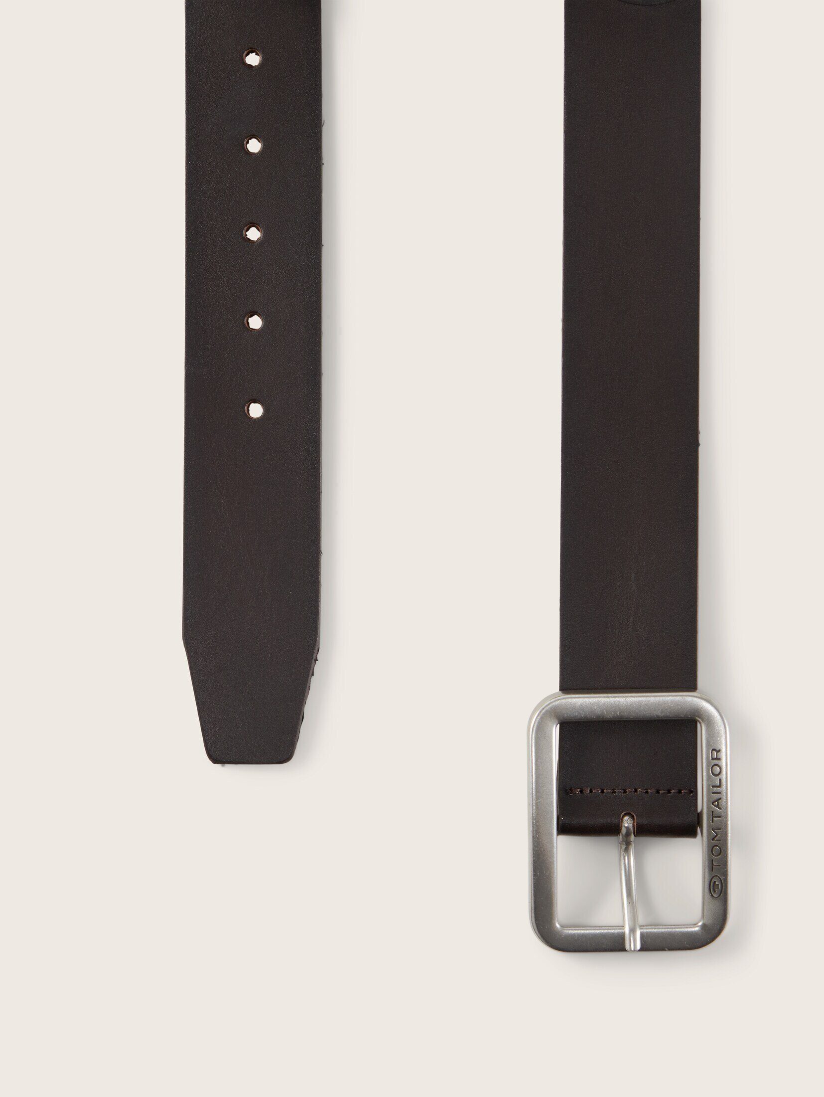 TOM TAILOR Ledergürtel Belts TTTED Ledergürtel mit eckiger Dornschließe günstig online kaufen