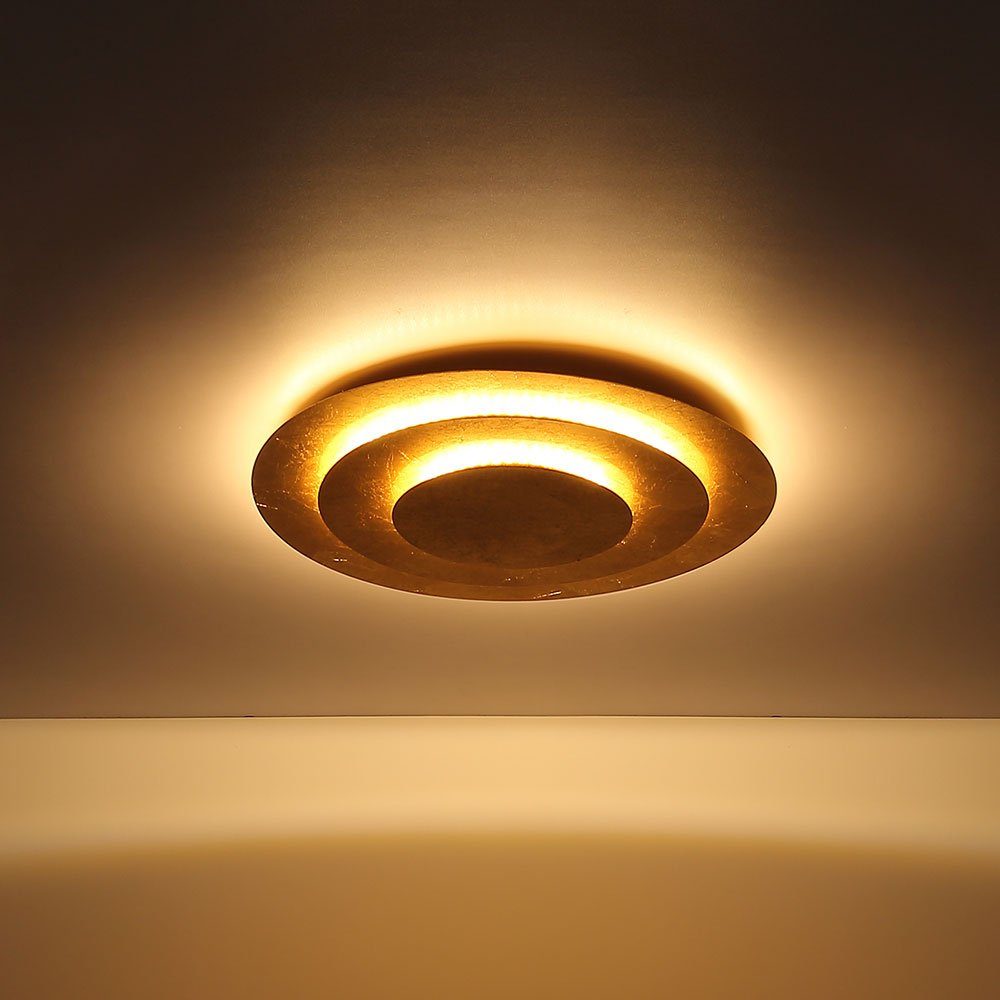 Globo LED Deckenleuchte, Deckenlampe Deckenleuchte Wohnzimmerlampe gold LED Schlafzimmerlampe D