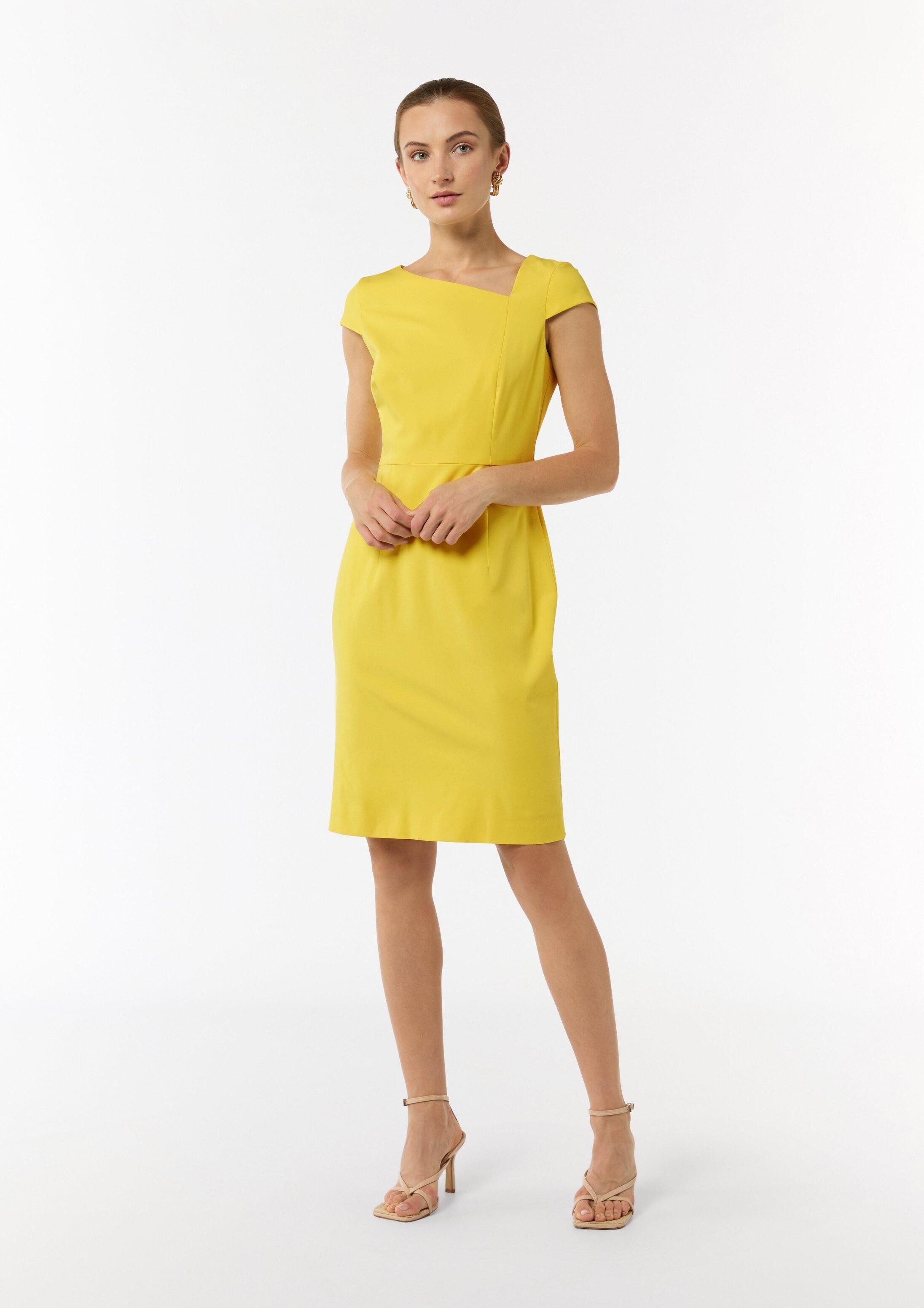 comma Minikleid Kleid Kleid mit asymmetrischem Ausschnitt