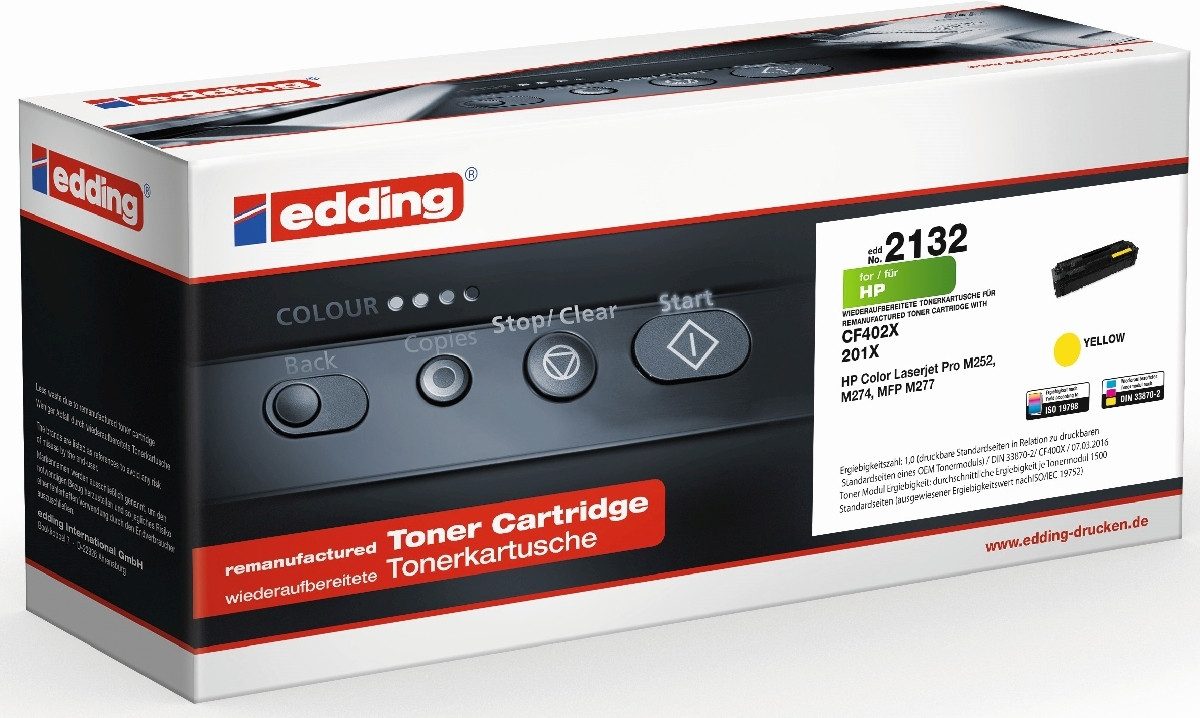 edding Tonerpatrone Tonerkartusche kompatibel mit HP CF402X yellow