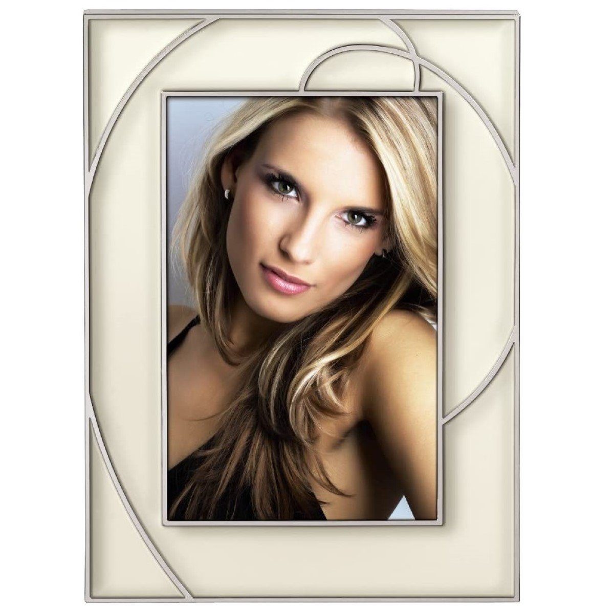 Hama Bilderrahmen Porträtrahmen New Jersey 10x15cm Weiß, (einzeln), Mit sil günstig online kaufen