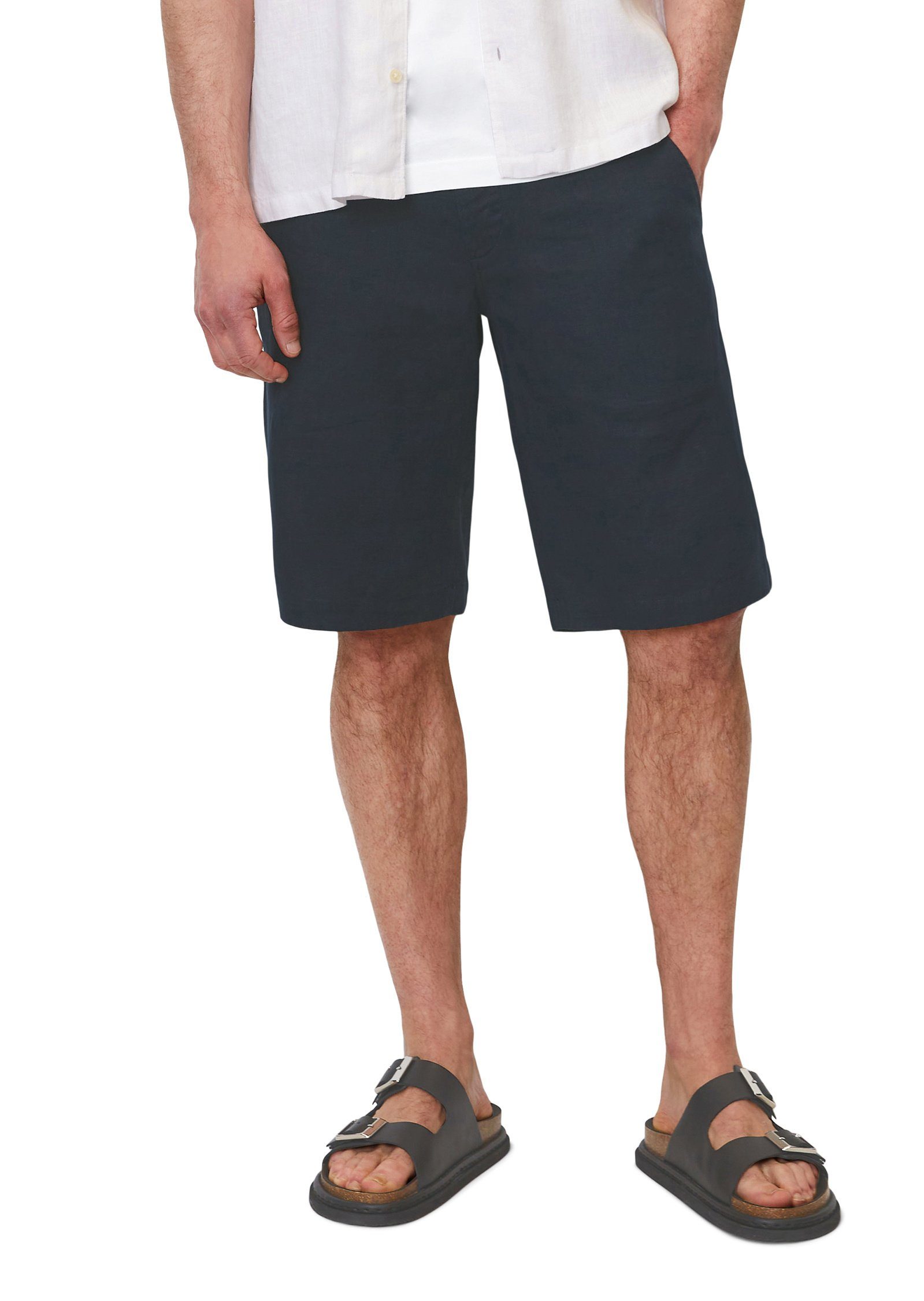 Marc O'Polo Shorts aus reinem Leinen blau