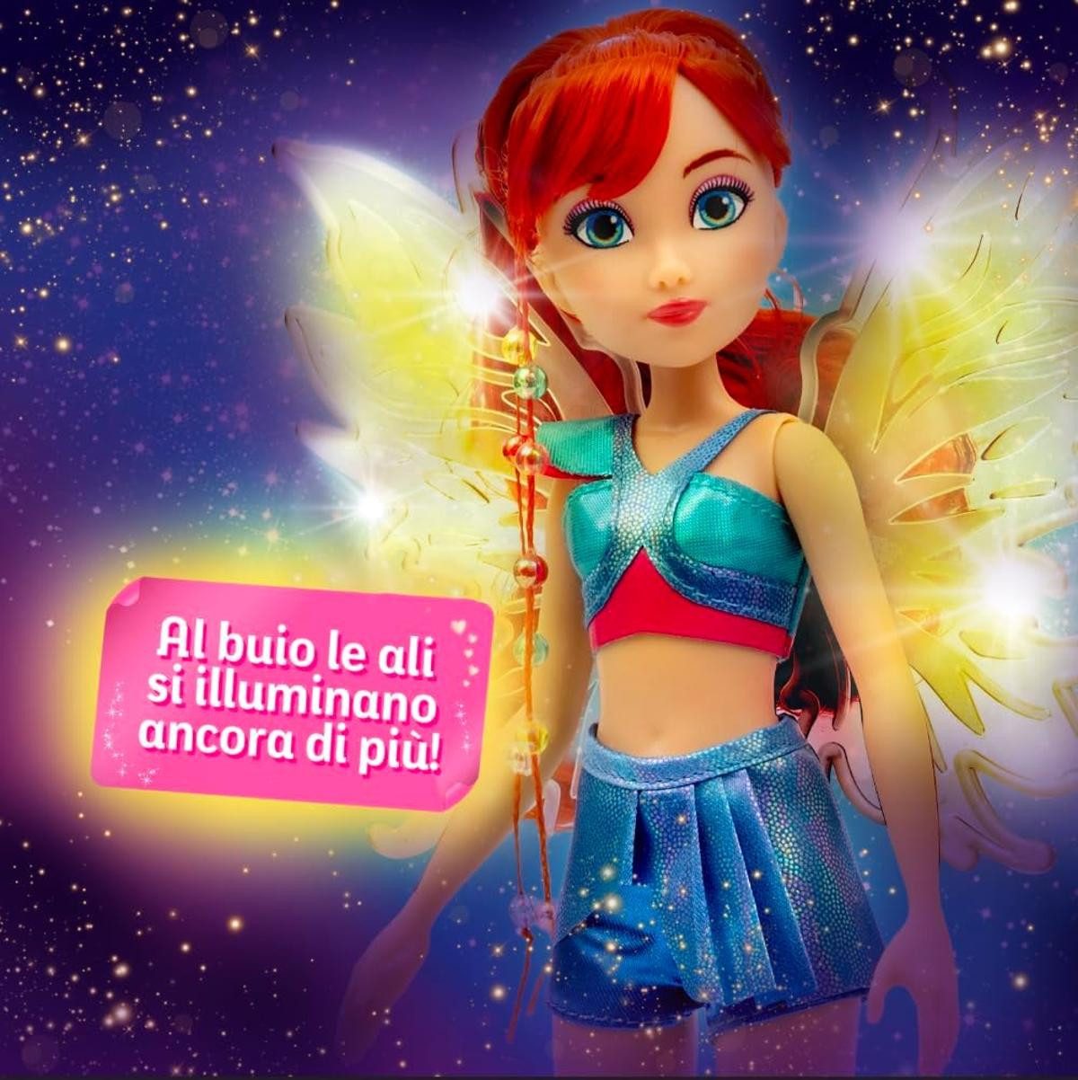 Giochi Preziosi Biegepuppe Winx Fairy Light Up Wings Doll Puppe mit leuchtenden Flügeln 27 cm 4+