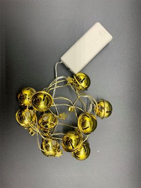 style home LED-Lichterkette, 10er Glöckchen Batteriebetriebene Deckenlampe mit Timer Warmweiß