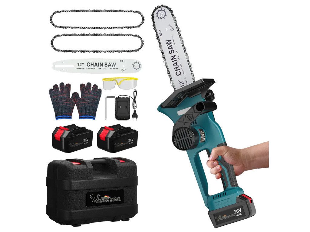 Walter Stahl Germany control Akku-Kettensäge WalterStahl 12" Akku Kettensäge Motorsäge Akkusäge