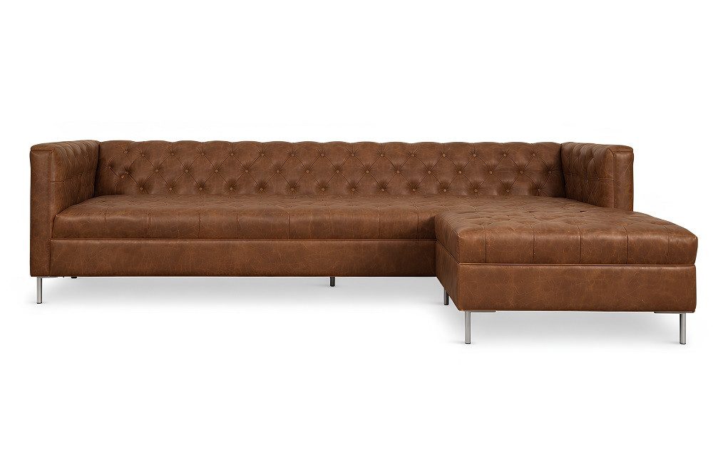 Xlmoebel Ecksofa Braune Eckcouch Western Stil Eckgarnitur Sofort, 1 Teile, Made in Europa