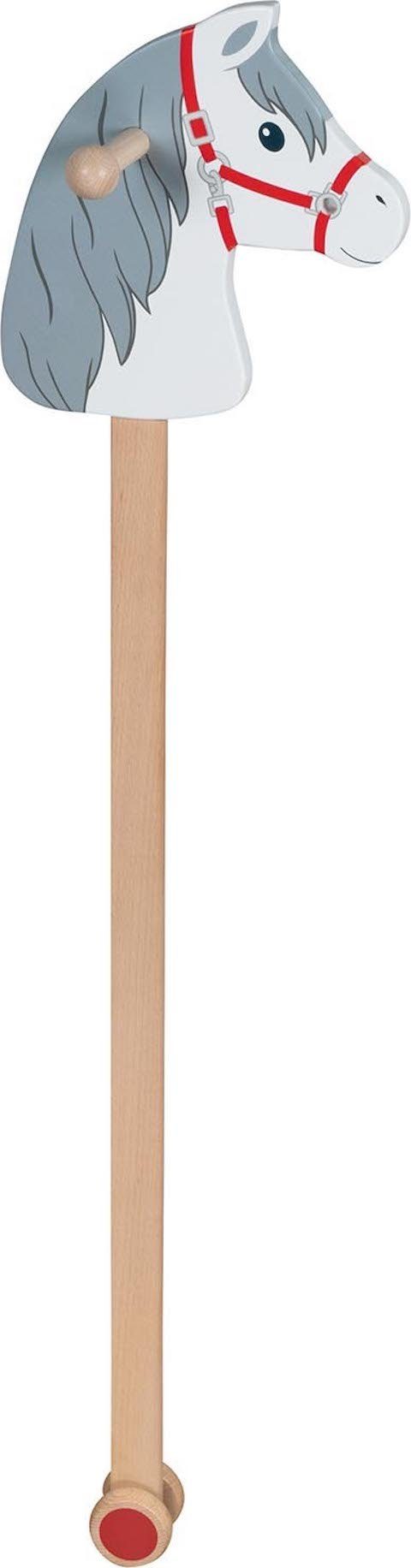 goki Steckenpferd Holz-Steckenpferd Wölkchen weiß, (Set, 1-tlg., 1), aus Massivholz