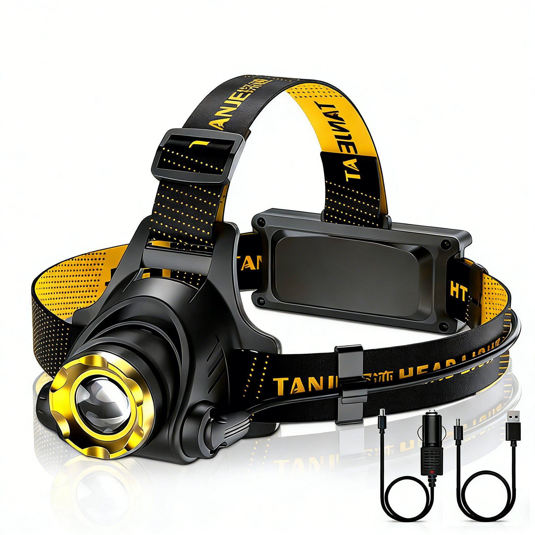 wohnTRAUM24 LED Stirnlampe LED Stirnlampe Wiederaufladbare 3 Modi verstellbare Kopfbänder, 3 Beleuchtungsmodi (Hell/Dunkel/SOS)