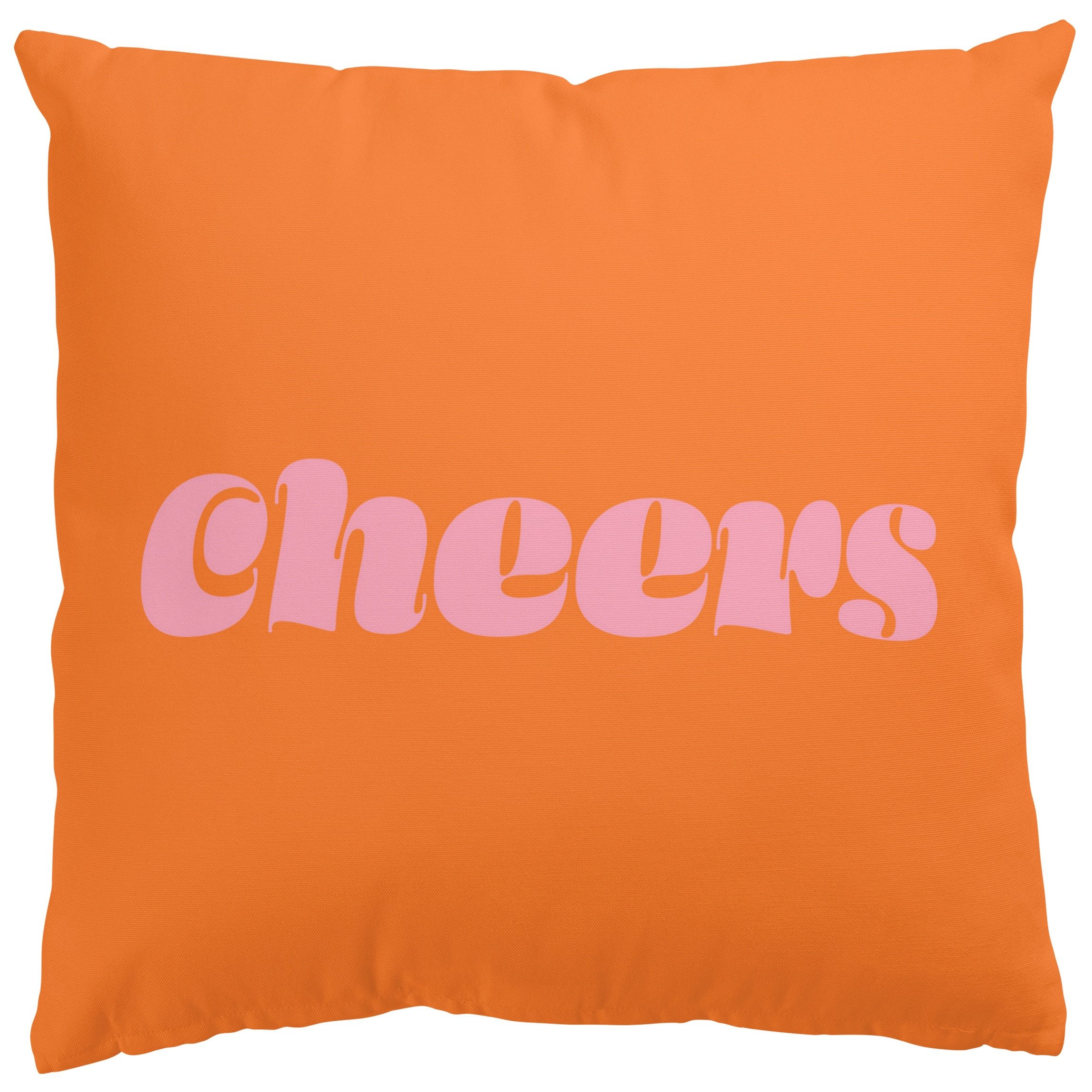 Bilderdepot24 Dekokissen drinnen Kissenhülle/ Sofakissen/ Zierkissen orange Sprüche Pop Art, Bezug mit / ohne Füllung Zierkissen Outdoor Sofa Bett