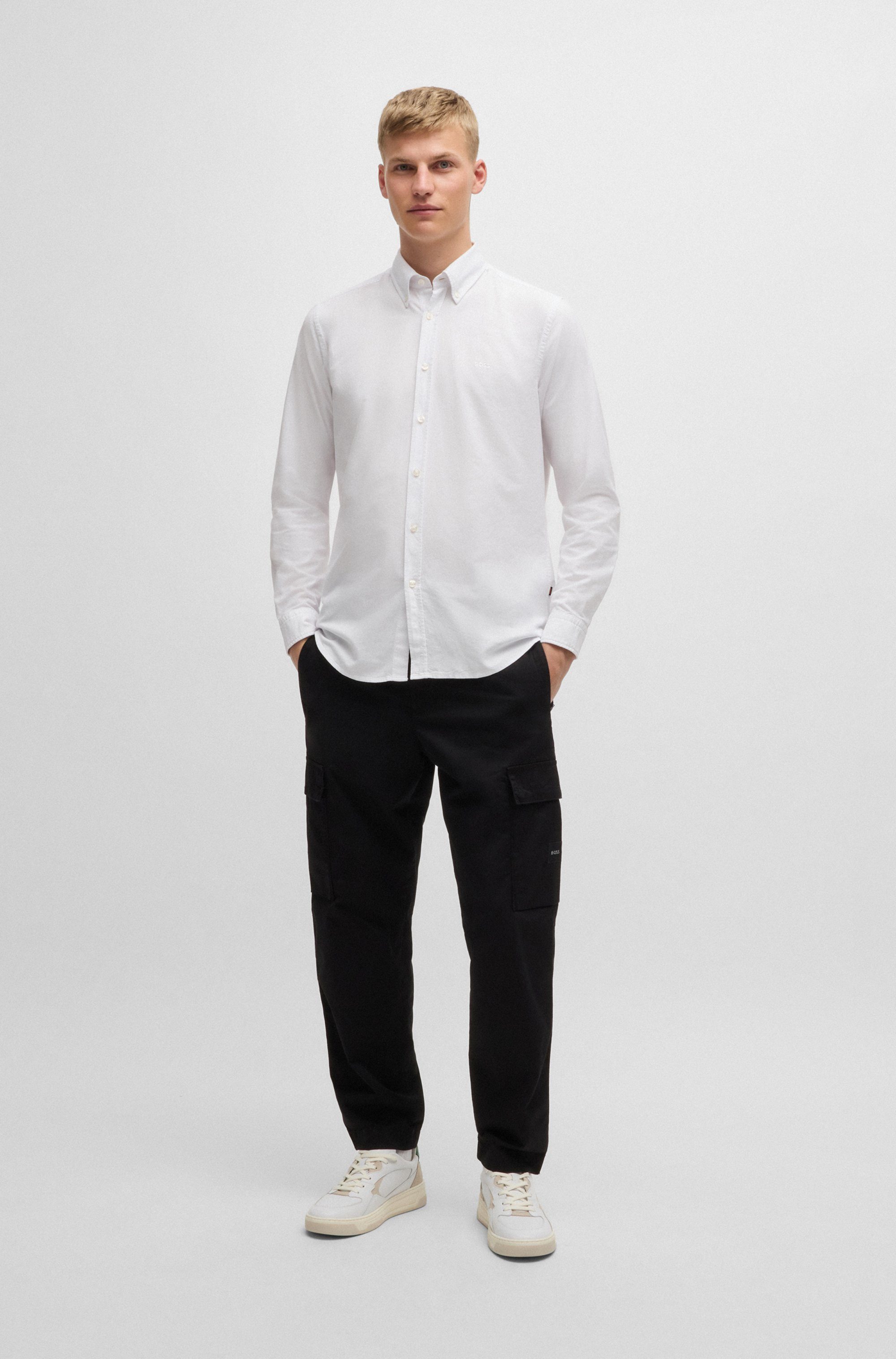 BOSS ORANGE Businesshemd Rickert mit Button-down-Kragen