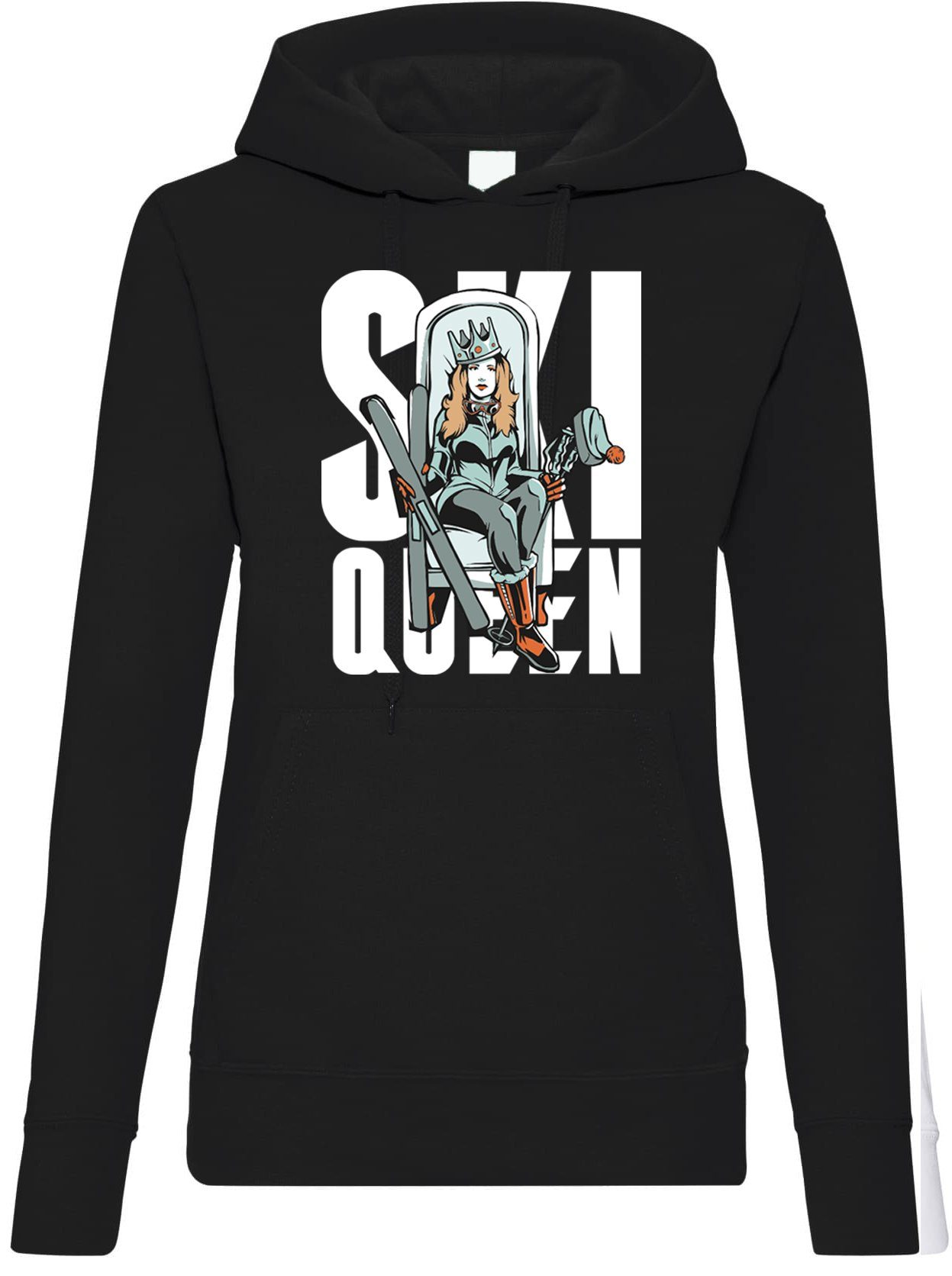 Youth Designz Kapuzenpullover Ski Queen Damen Hoodie Пуловери mit trendigem Frontprint