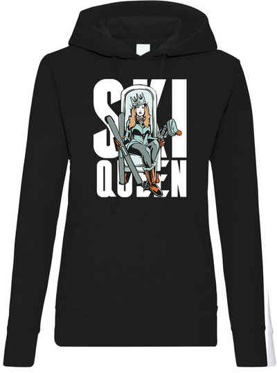 Youth Designz Kapuzenpullover Ski Queen Damen Hoodie Пуловеры mit trendigem Frontprint
