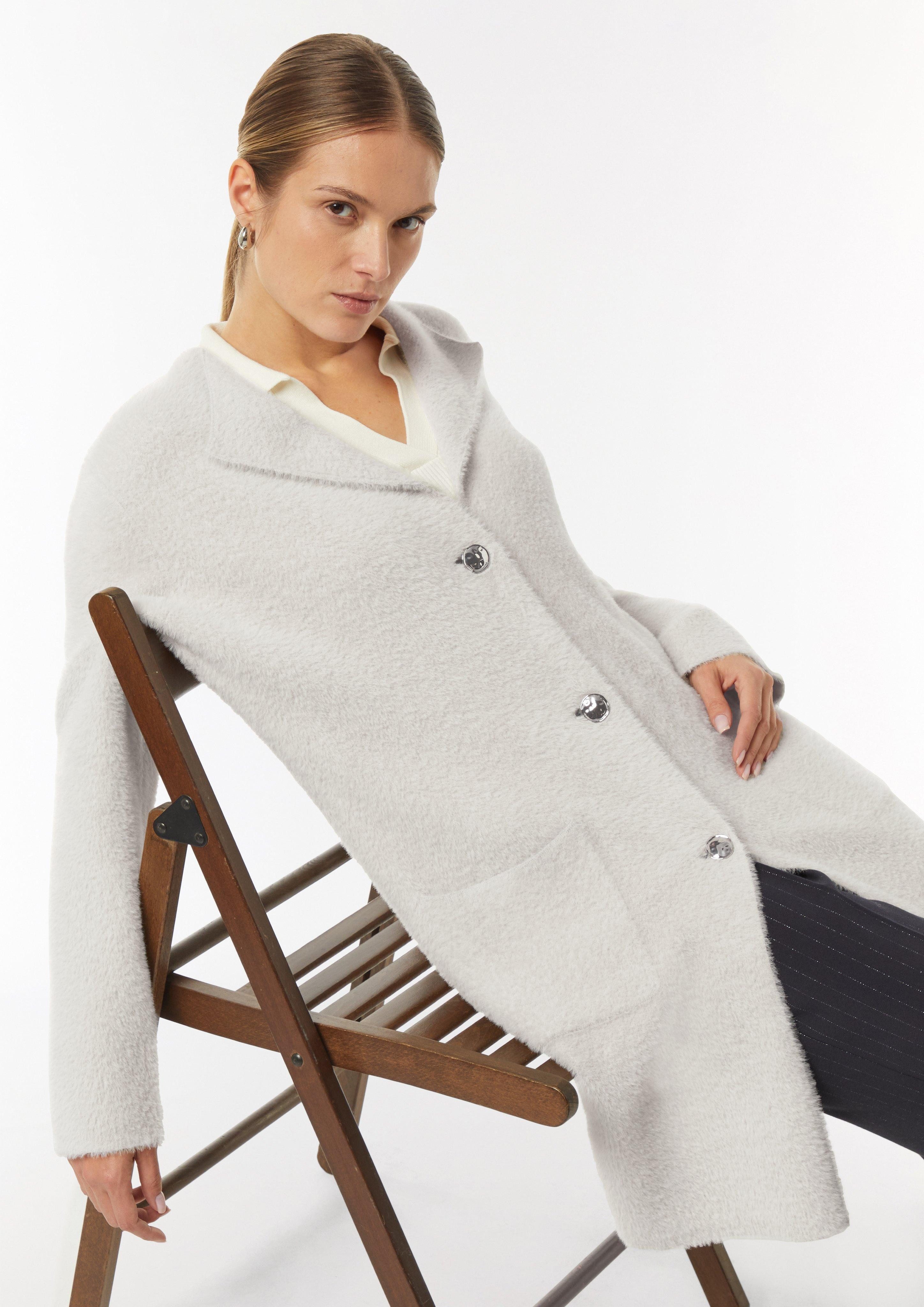comma Strickjacke Lange Strickjacke mit aufgesetzten günstig online kaufen