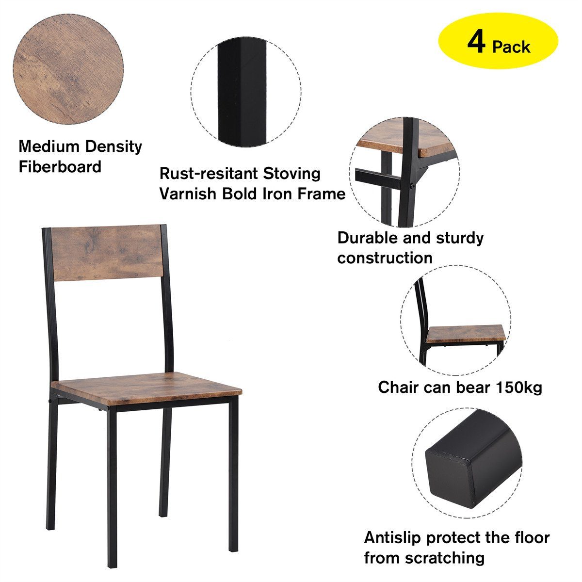 XDeer Esstisch 3-teilig Essgruppe Bartisch mit günstig online kaufen