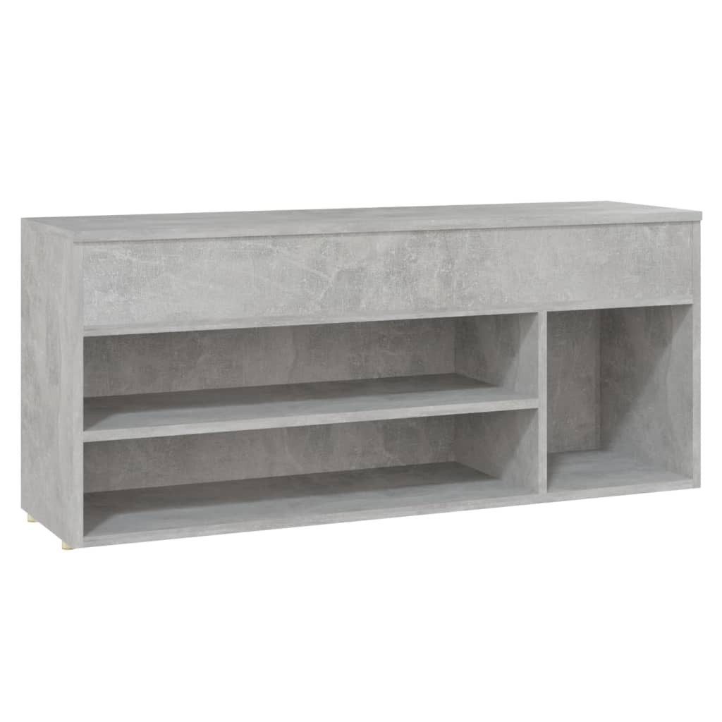 vidaXL Schuhschrank Schuhregal Schuhbank Betongrau 105x30x45 cm Spanplatte günstig online kaufen