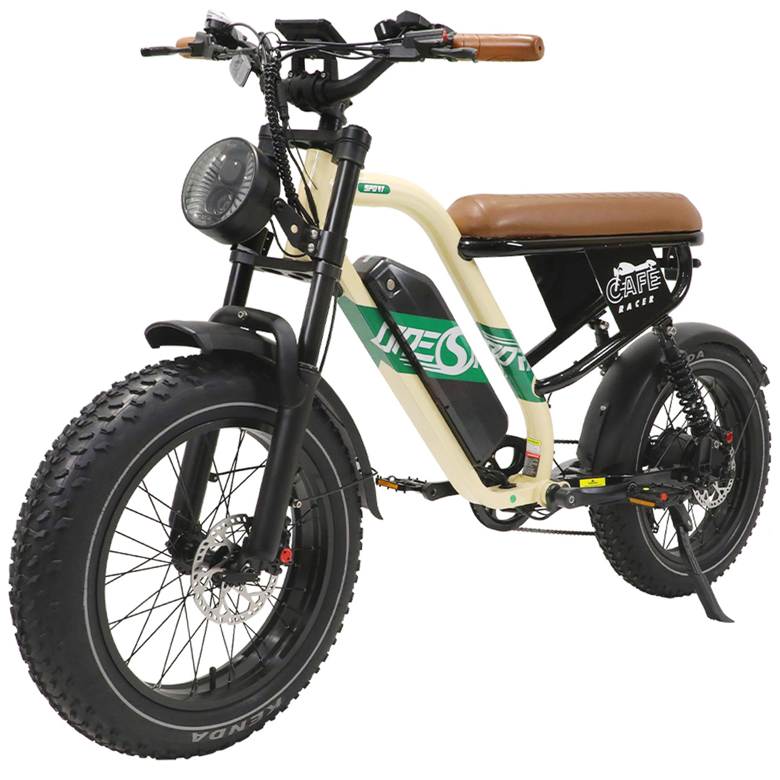 Vankel E-Bike Cityrad Herren Damen Fatbike Pedelec 20 Zoll 250W 648Wh 100km Full-Suspension, Kettenschaltung, Heckmotor, 648 Wh, Shimano 7-Gang Hydraulische Scheibenbremse 160mm Kenda 20 Zoll 38kg