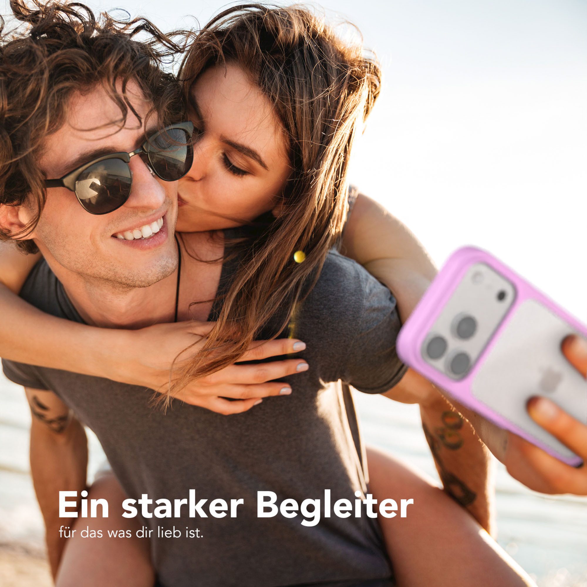 EAZY CASE Handyhülle Bumper Case für Apple iPhone 17 Pro 6,3 Zoll, Handyhülle Dünn mit Kameraschutz Hybrid Handyhülle stoßfest Helllila – Bild 2 von 5