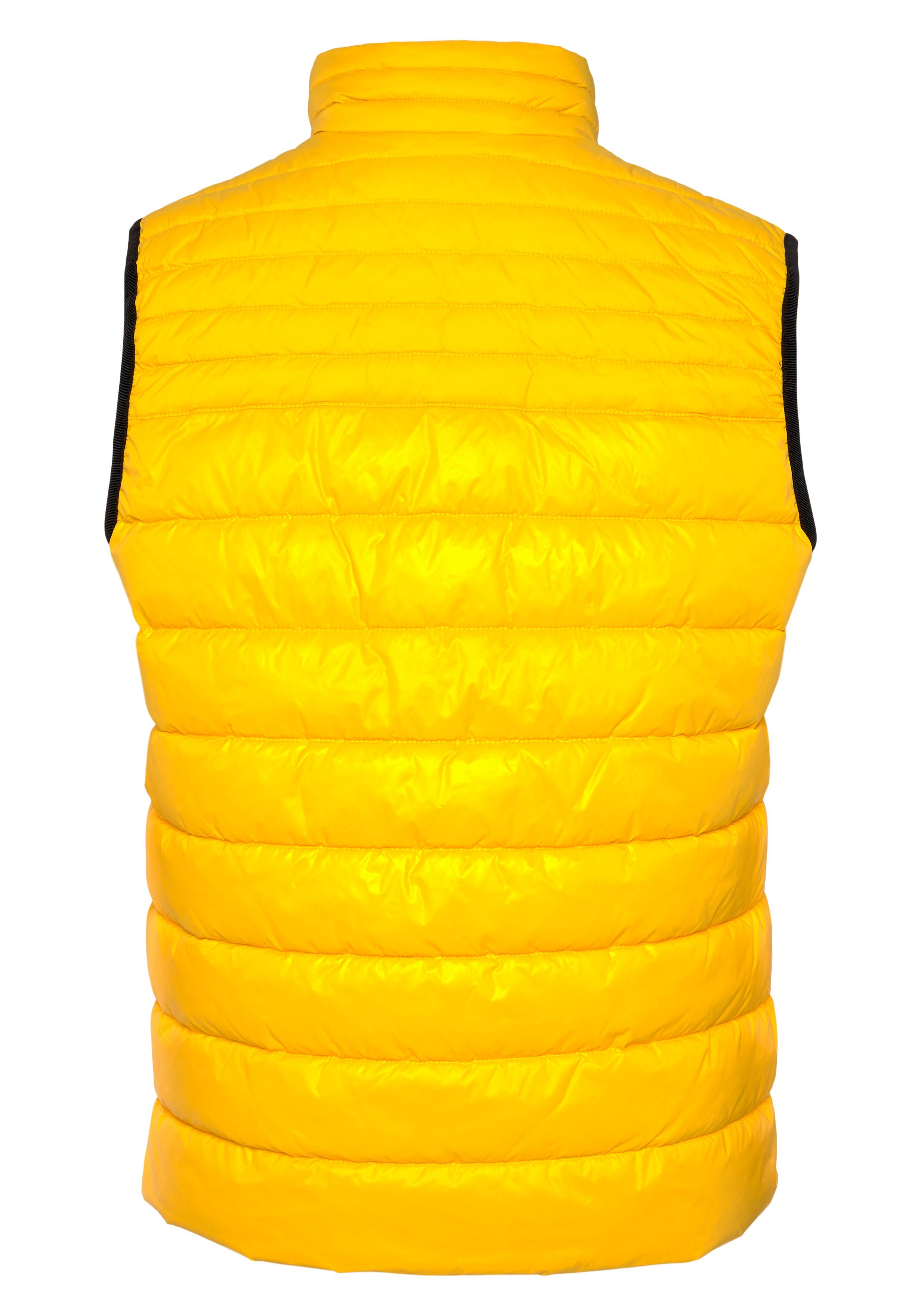 Odeno ORANGE BOSS Brust der mit Light/Pastel Yellow Logo auf Steppweste BOSS