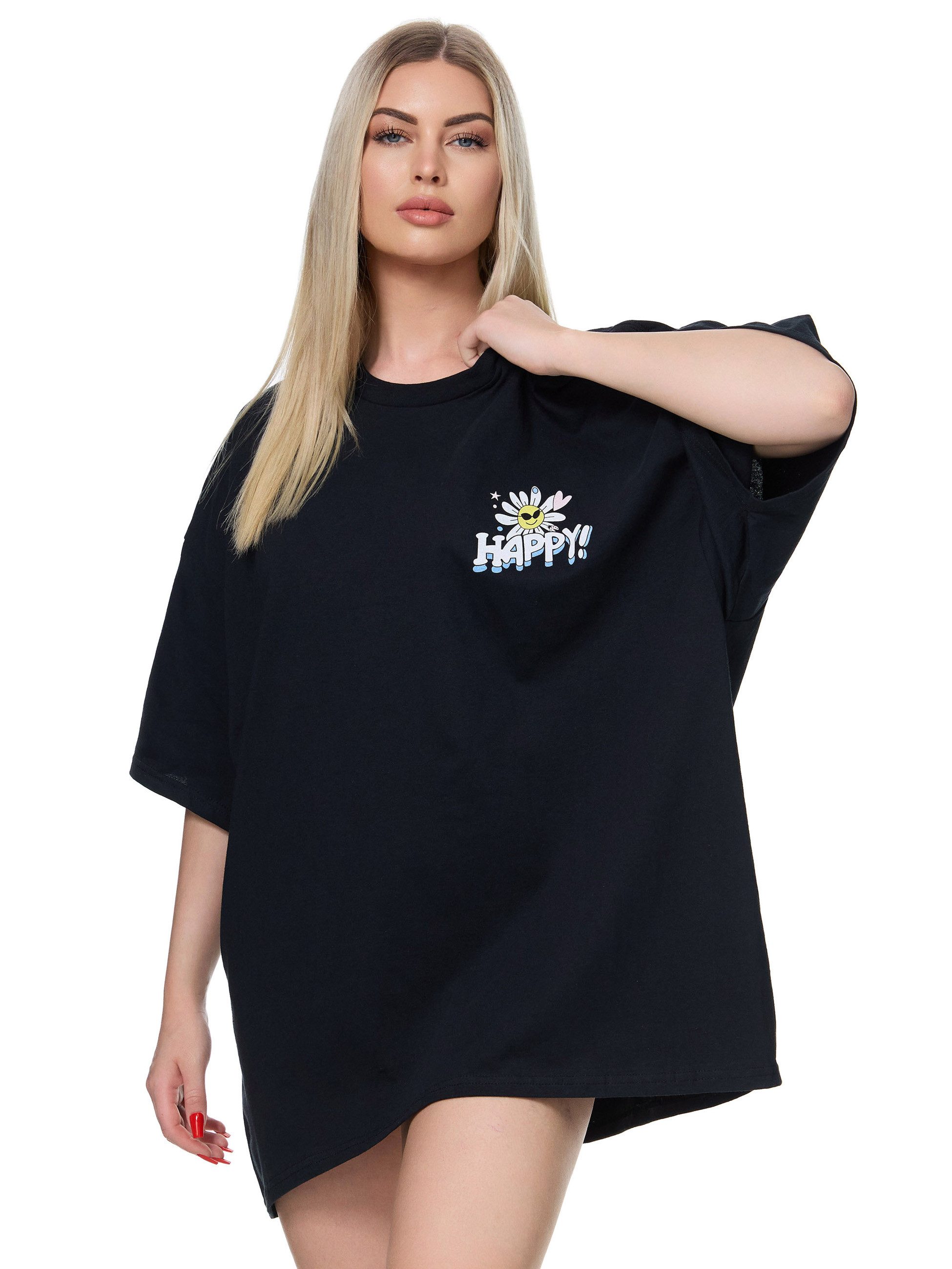 Worldclassca T-Shirt Worldclassca Oversized Print HAPPY günstig online kaufen