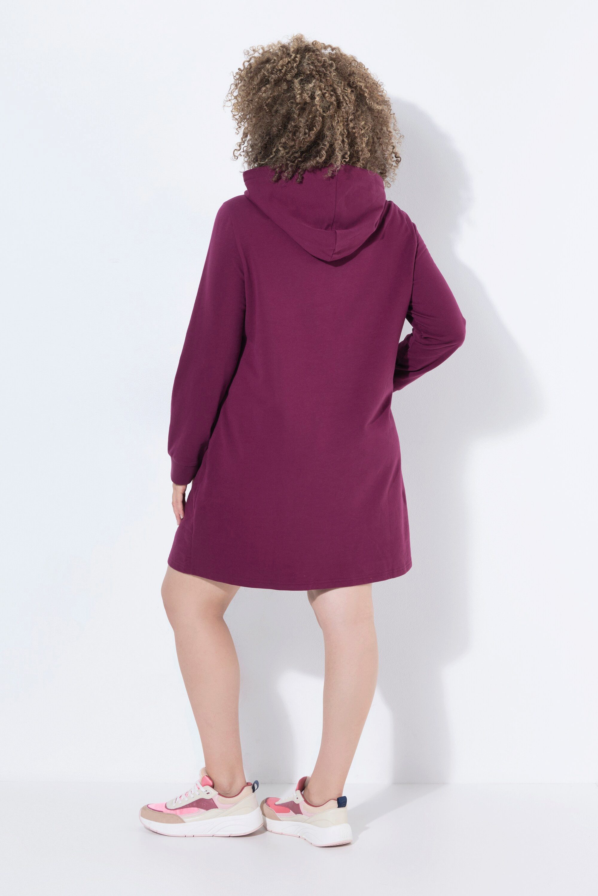 Ulla Popken Jerseykleid Sweatkleid Kapuze A-Linie Langarm Taschen – Bild 3 von 4