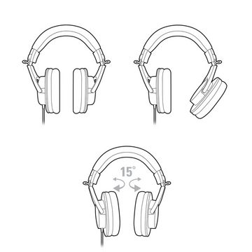 audio-technica Kopfhörer (ATH-M20x - Studio Kopfhörer geschlossen)