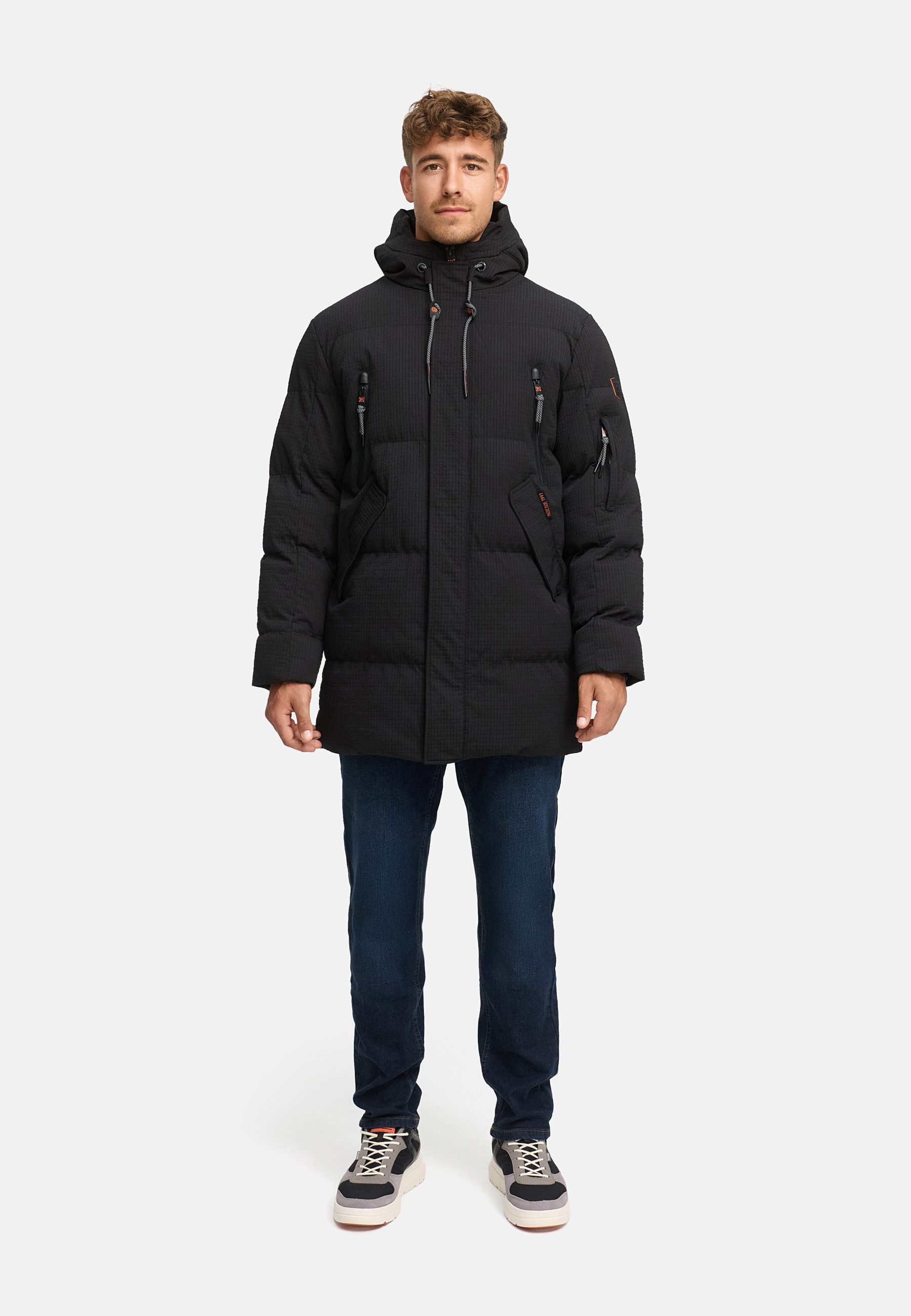 Indicode Wintermantel Herren INLondoy Jacke Winter Herrenjacke Parka mit markanter Struktur und Kapuze