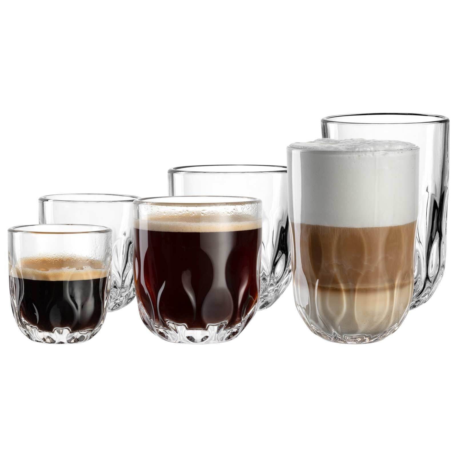 Latte-Macchiato-Glas Gocce Barista-Set (3) 6er Set