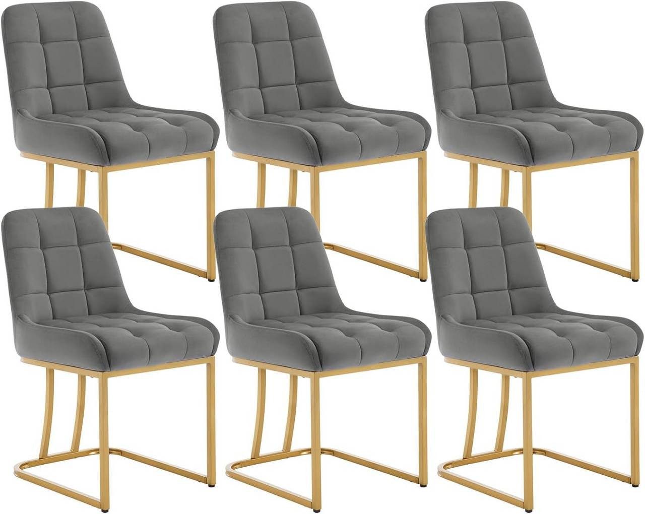 Woltu Esszimmerstuhl (6 St), Küchenstuhl mit Metallgestell in Bogenform, Sa günstig online kaufen