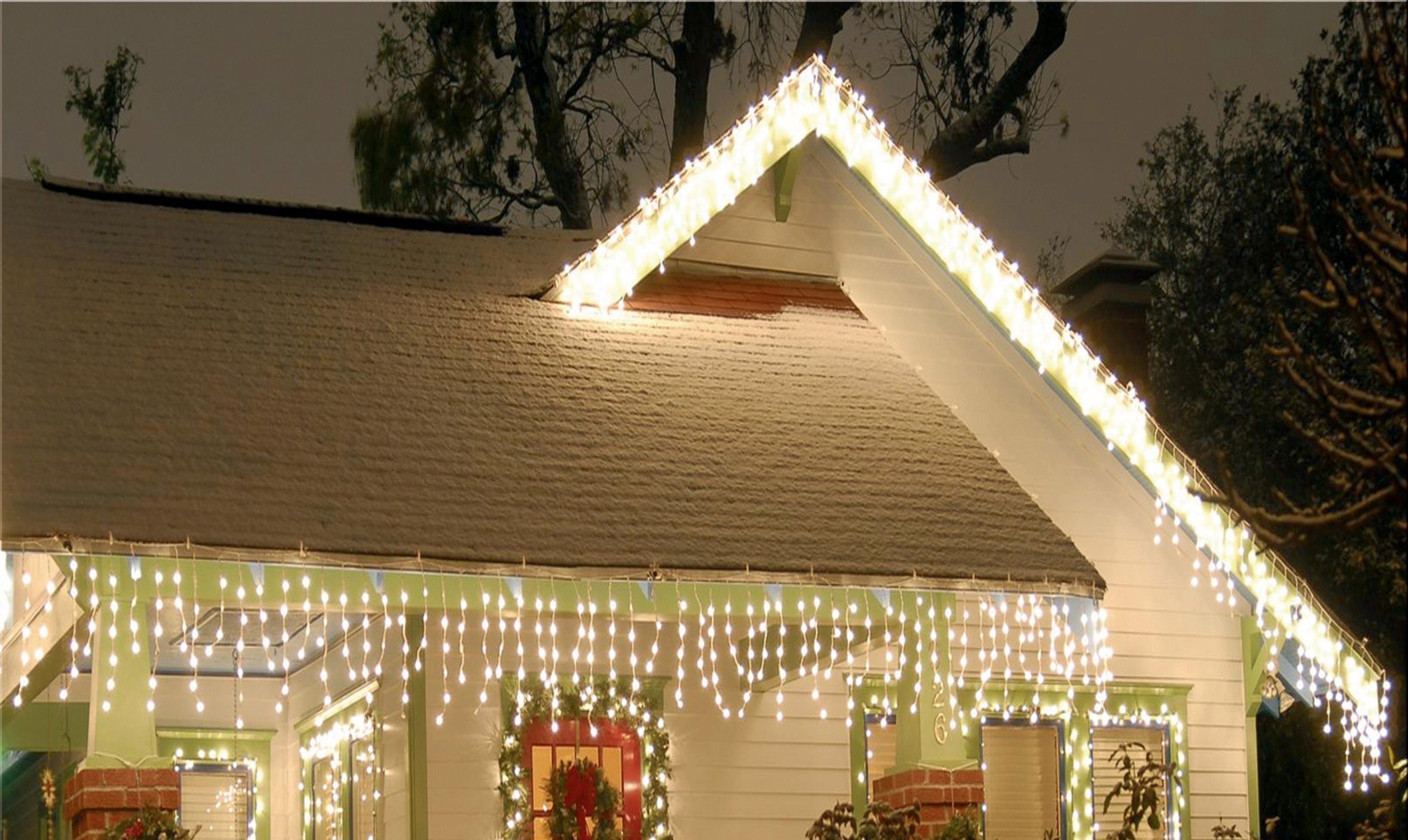 Zuleitung my aussen, 5 Eisregen, ca. Weihnachtsdeko home LED-Lichterkette Lichterregen, Meter