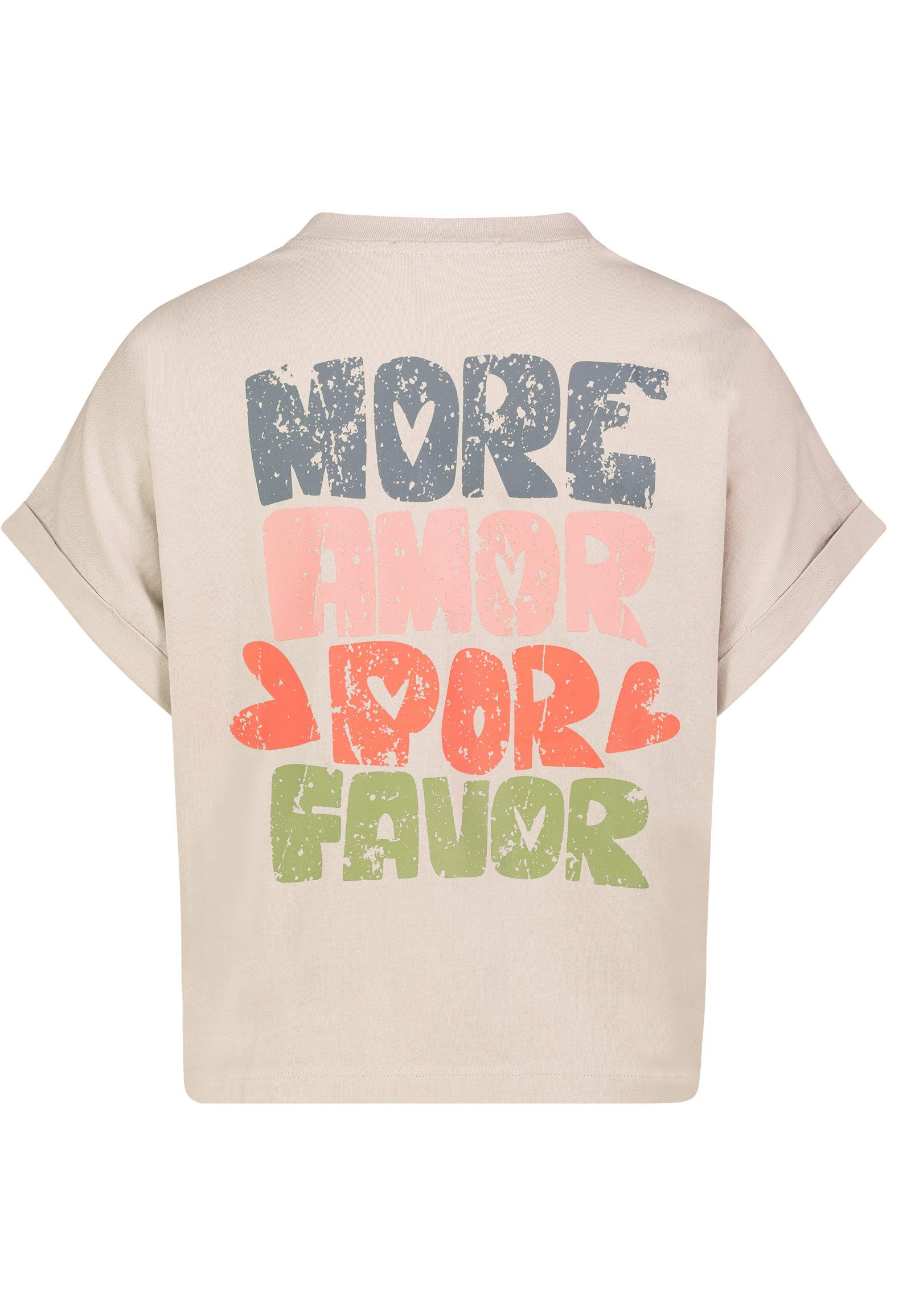 Eight2Nine T-Shirt Minimalistischer Schriftzug Rundhals Kurzarm Locker (1-tlg) D12048M02741B_T-shirts