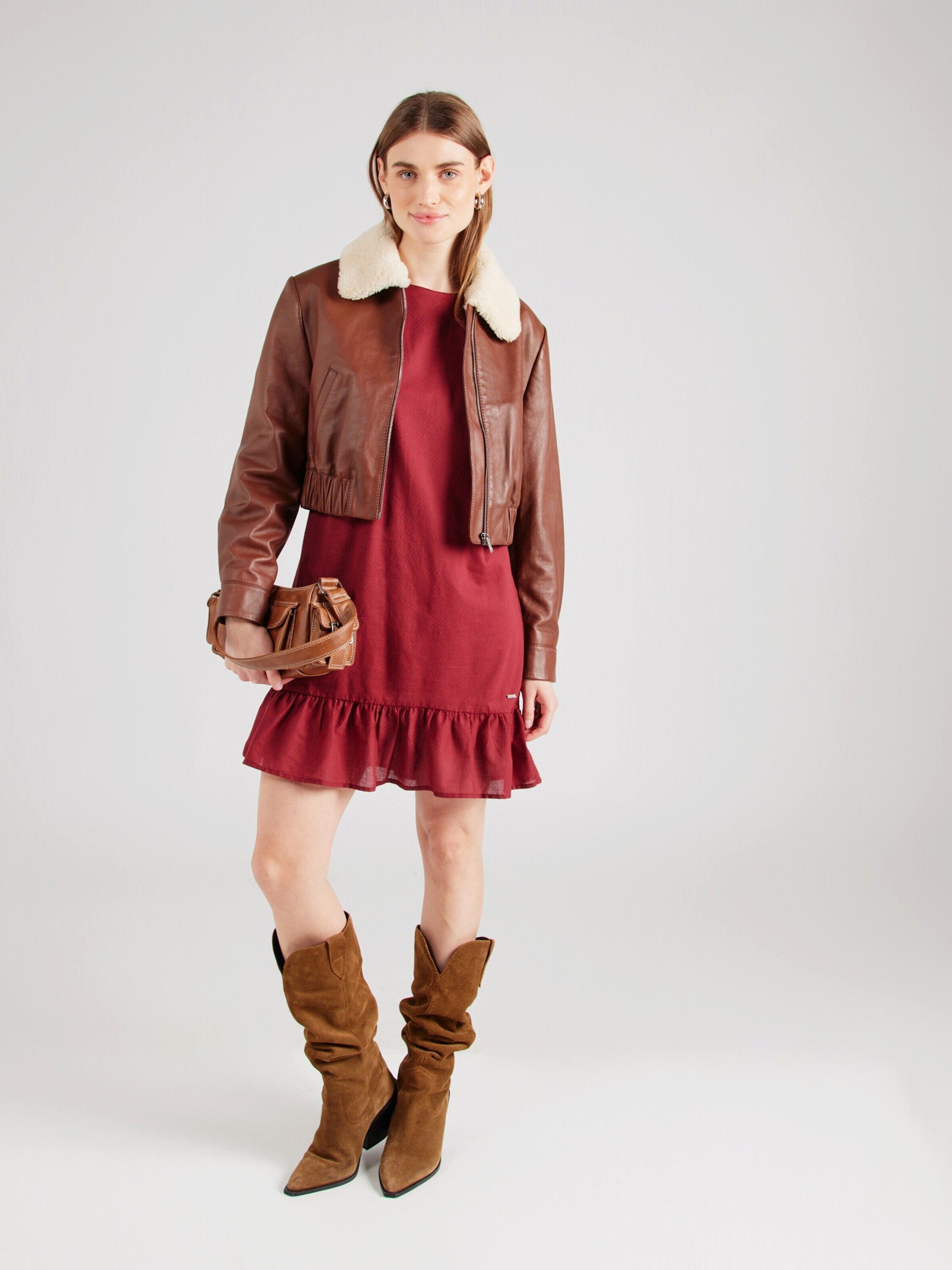 Pepe Jeans Minikleid DORA RO (1-tlg) Drapiert/gerafft