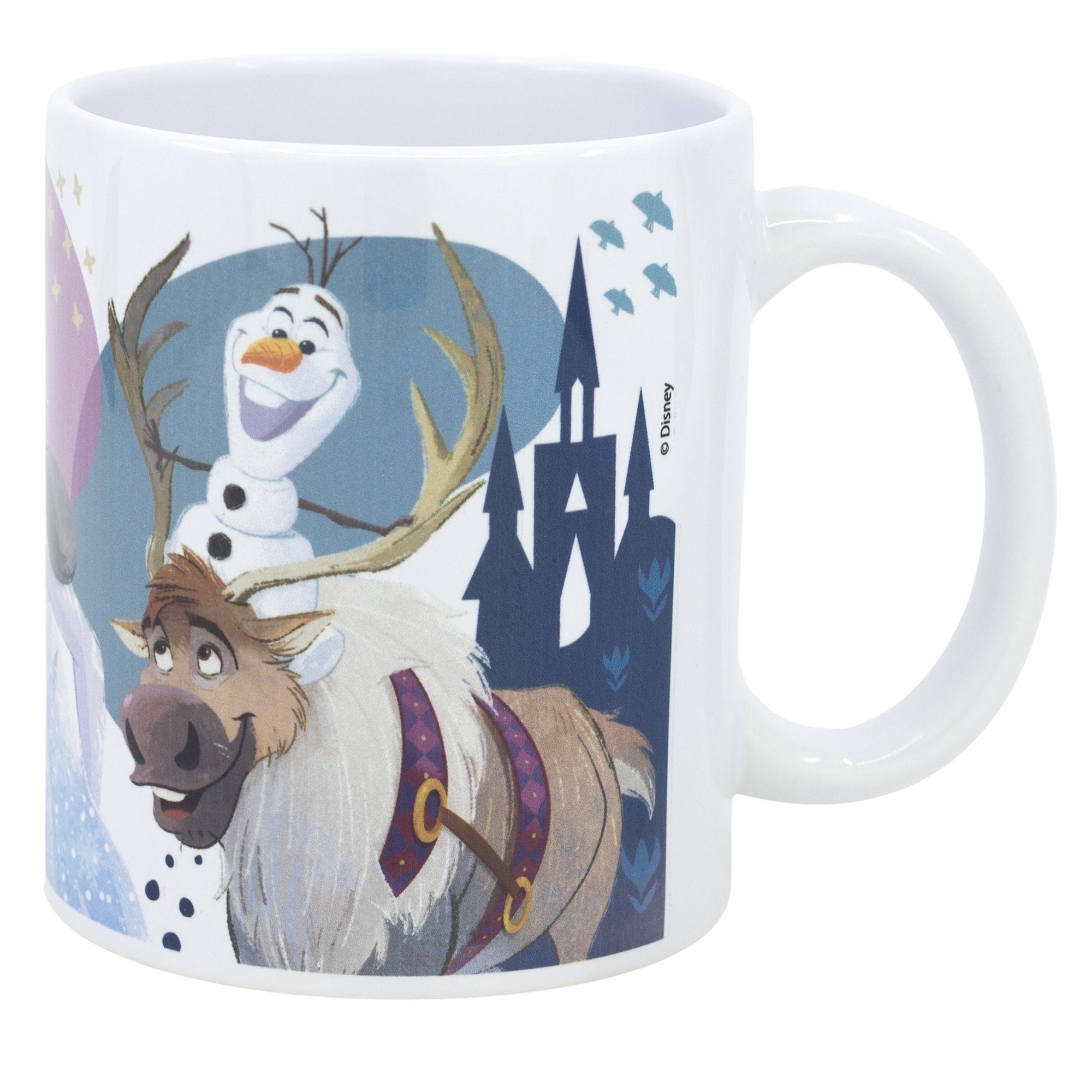Disney Tasse Disney Die Eiskönigin Elsa Anna Kaffeetasse Teetasse, Keramik, 330 ml