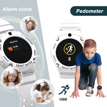 SEVGTAR Smartwatch (1,4 Zoll, SIM Karte), Modus Schule, SOS, MP3, Wecker, Uhr, Telefon, für Kinder, Geschenk