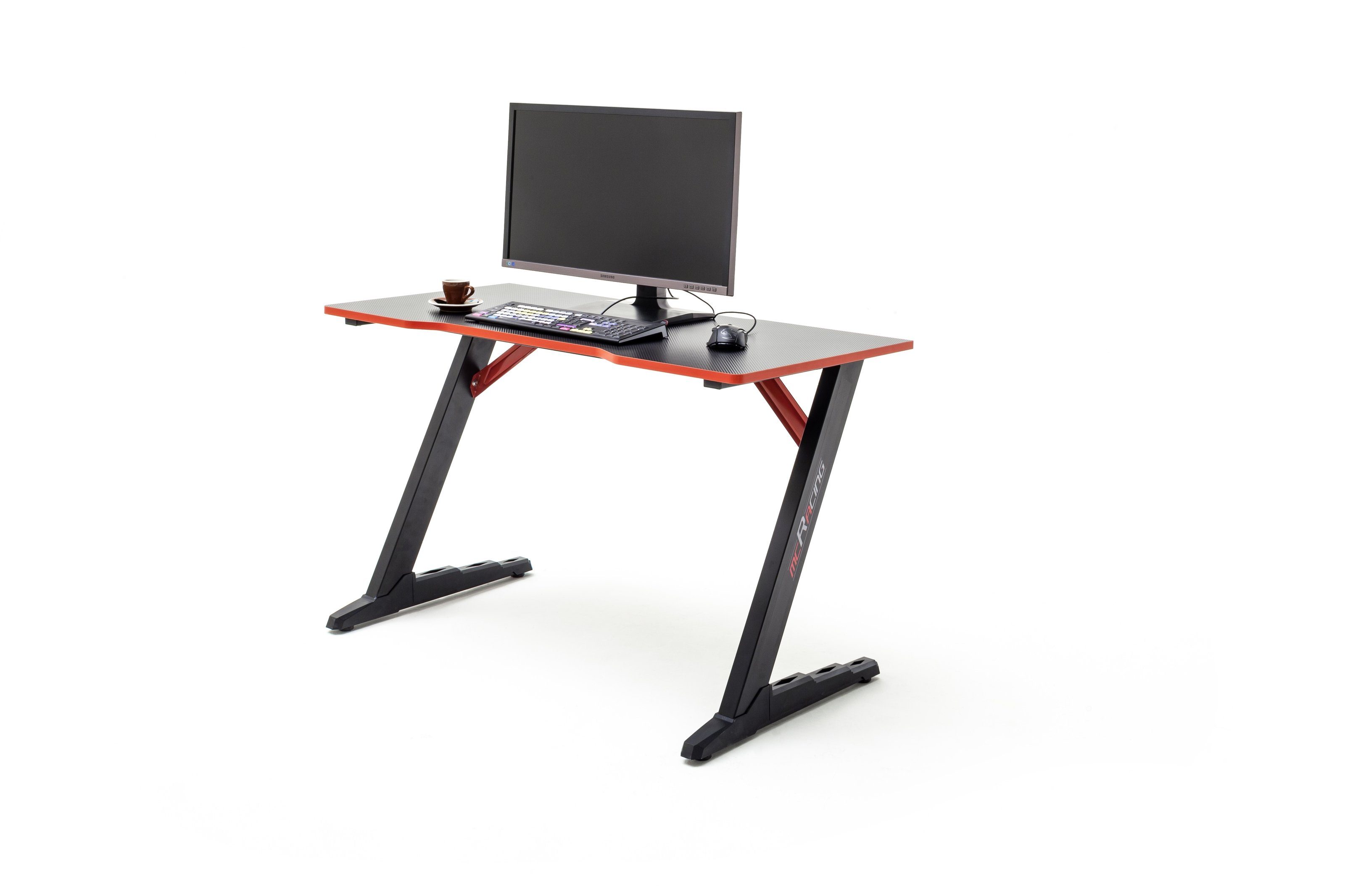 mcRACING schwarz in Desk Holzwerkstoff,Metall möbelando (BxHxT: Schreibtisch aus cm), Gaming 120x73x60