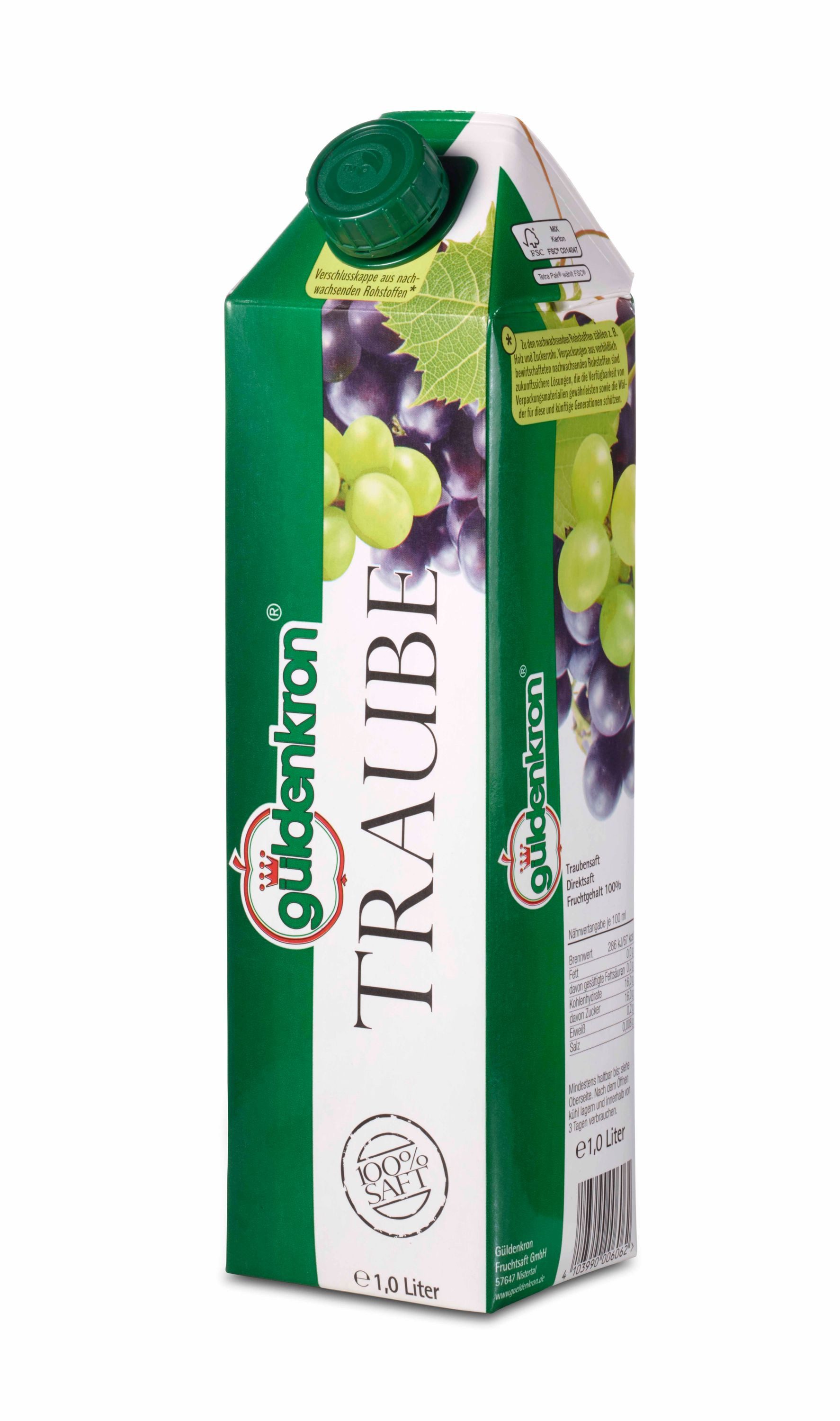 Güldenkron Saft, Güldenkron Traubenfruchtsaft rot Direktsaft Schraubverschluss 1000ml