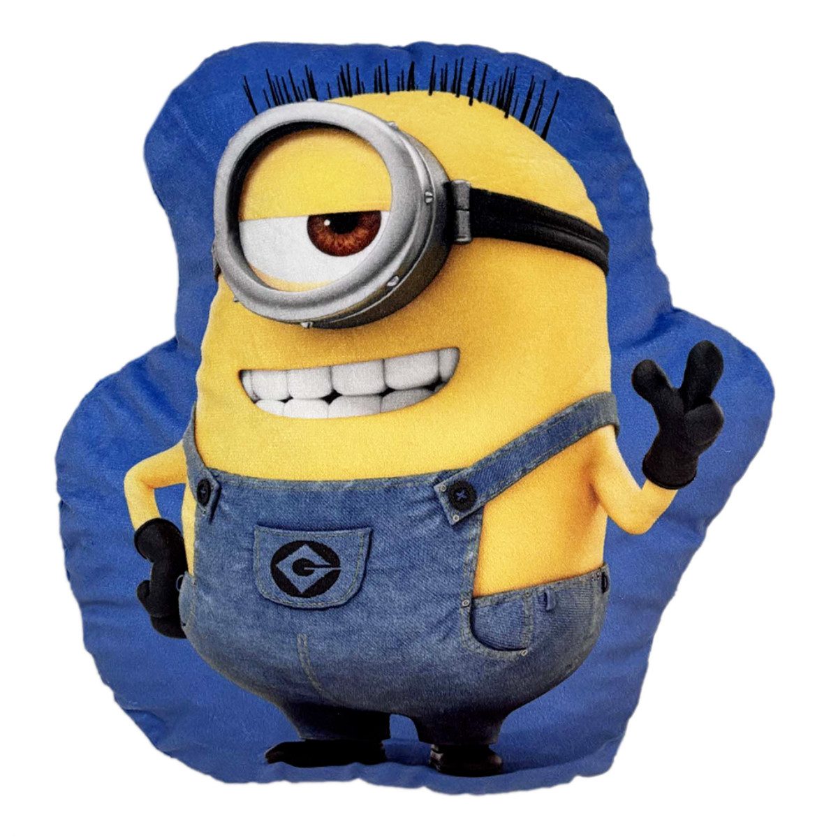 Minions Dekokissen Carl Formkissen 35 cm Kuschelkissen mit weicher Oberfläche