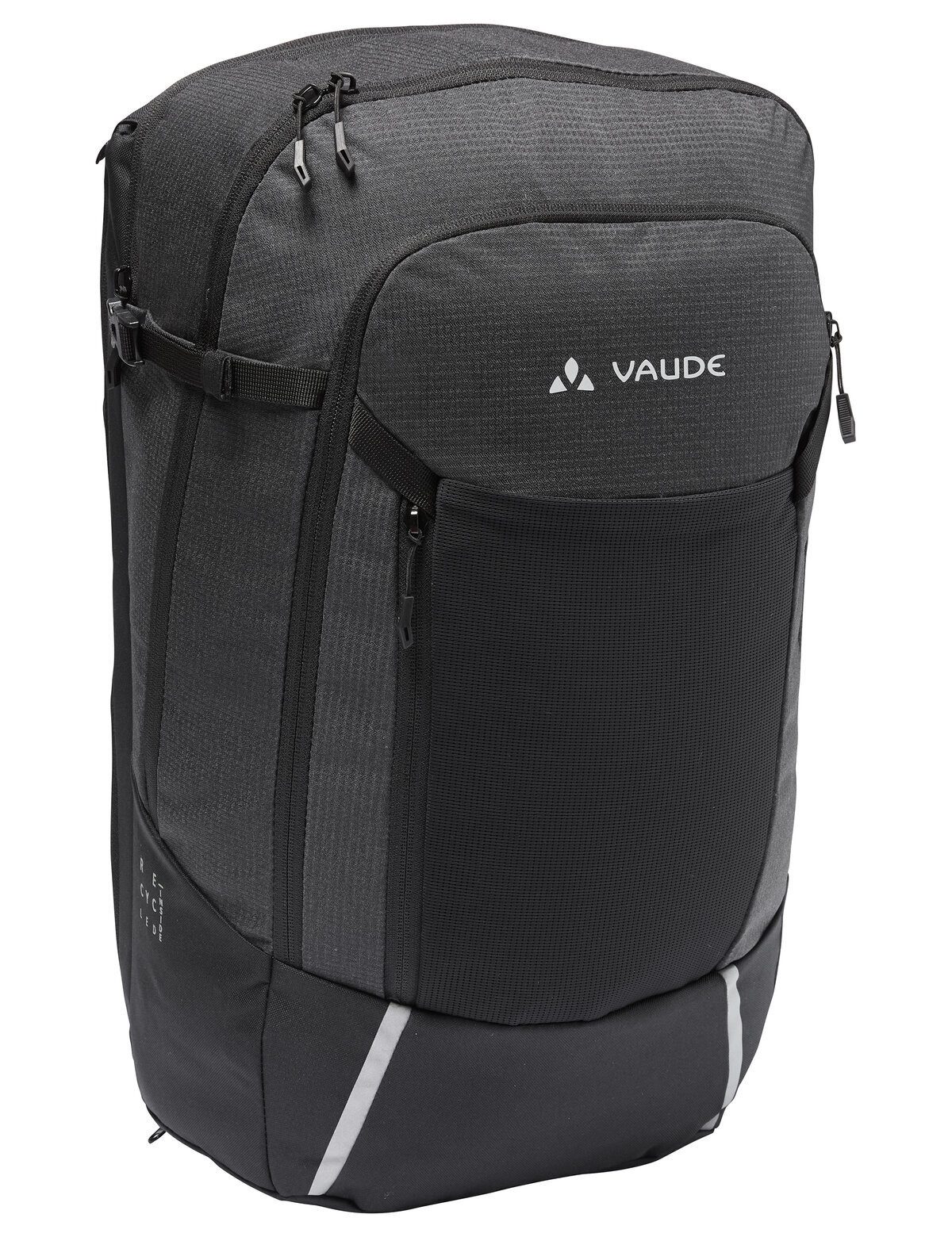 VAUDE Gepäckträgertasche Cycle 28 II Luminum (1-tlg., 1), reflektierende 2in1 Rucksack Fahrradtasche