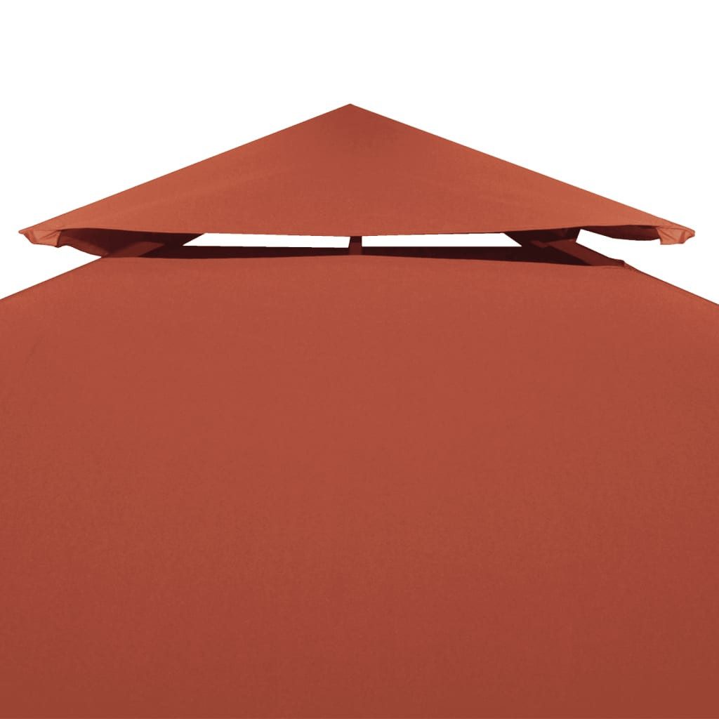 vidaXL Pavillon-Ersatzdach Pavillon-Dachplane mit Kaminabzug 310 g/m² 4x3 m Terrakotta, 400 x 300 cm
