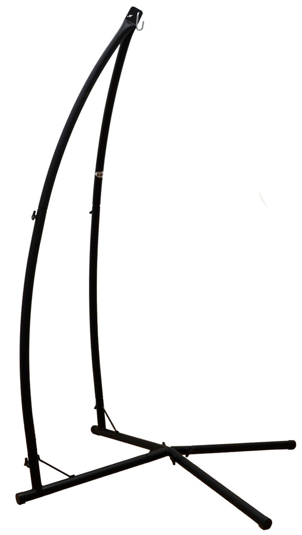 AMANKA Hängestuhl Gestell Freistehend Schwarz - 215 cm Hängesessel Gestell bis 120 kg, Stahl Hängestuhlgestell Wetterfest - XL Ständer für Drinnen & Draußen