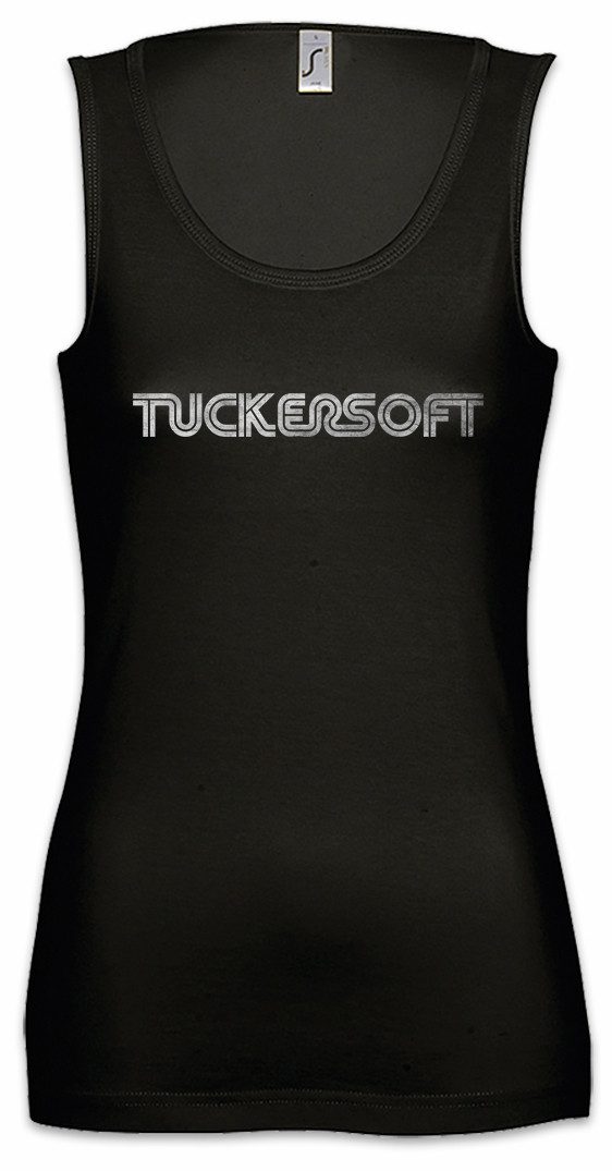 Tanktop Tuckersoft Ärmelloses Damen T-Shirt Black Logo Symbol Zeichen Mirror